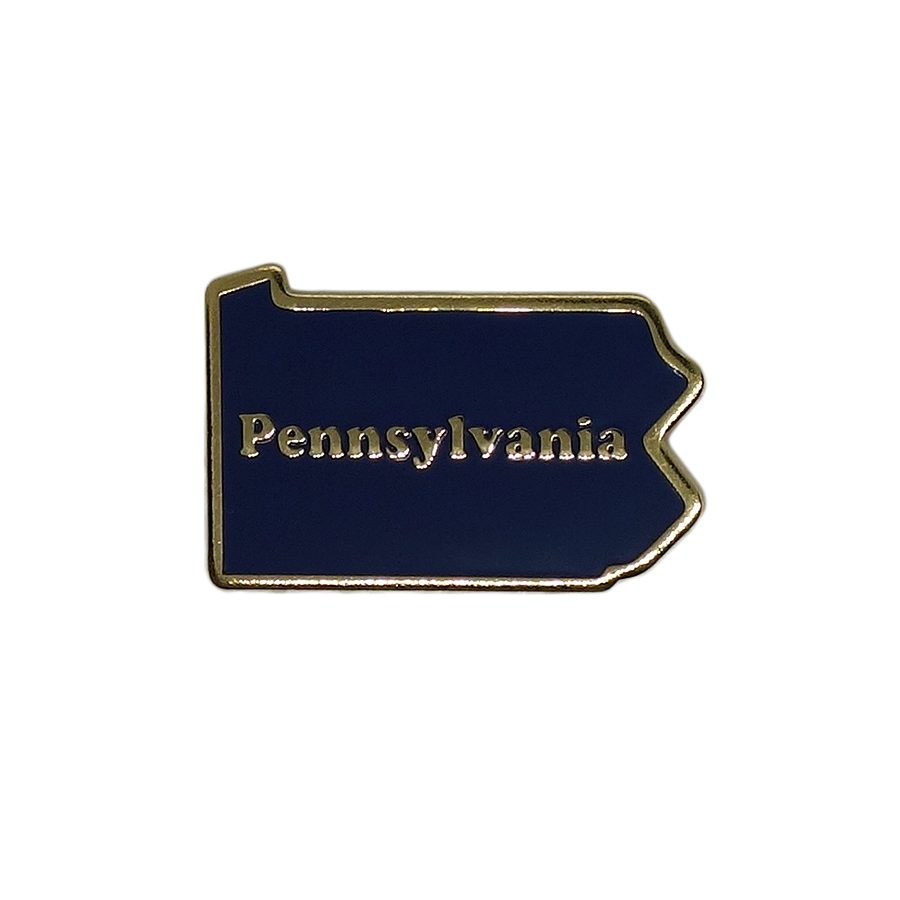 Pennsylvania ピンズ ペンシルベニア州 地図型