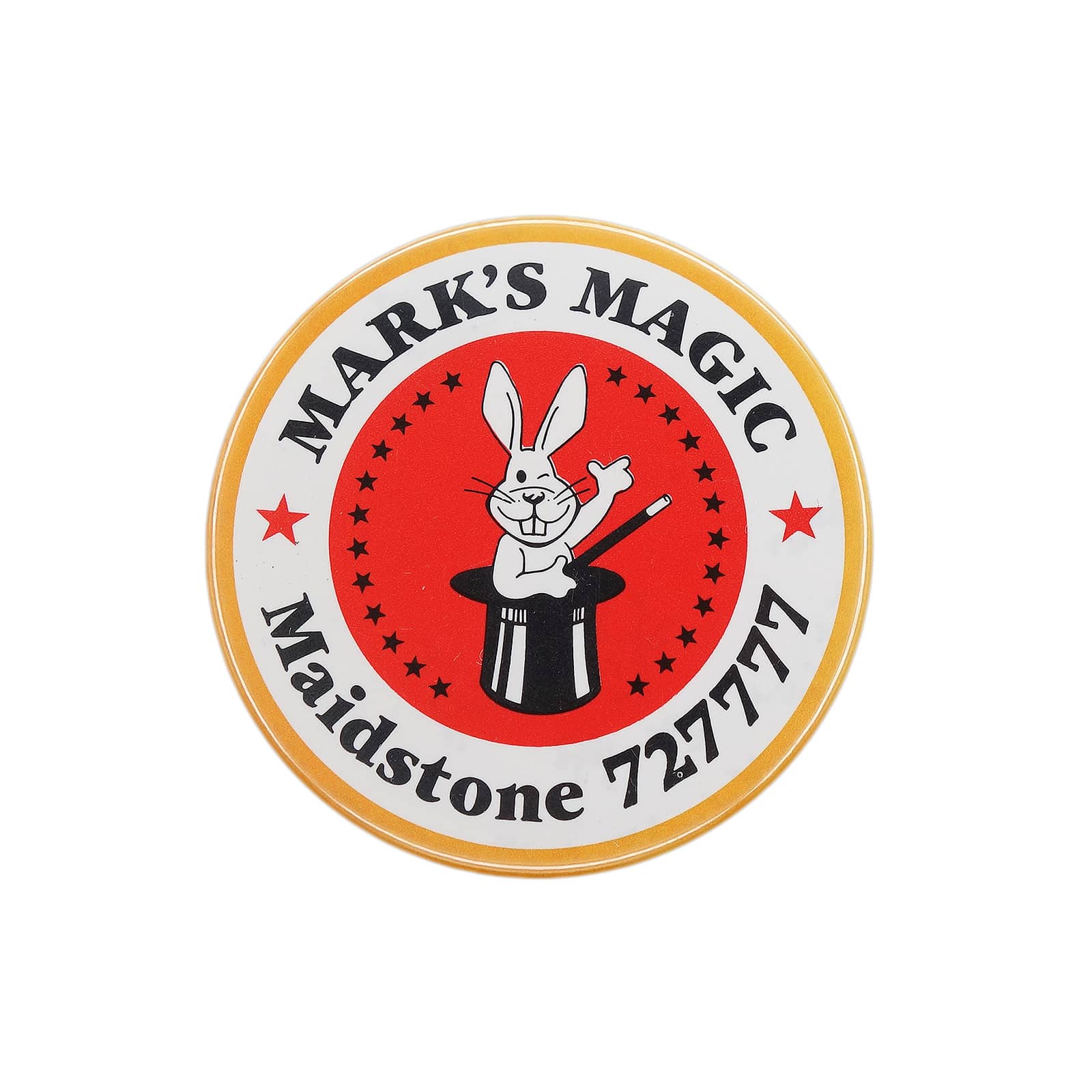 MARK'S MAGIC 缶バッジ バッチ シルクハットからウサギ