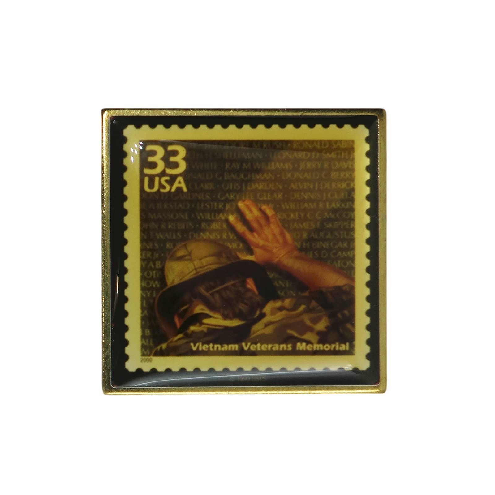 VietnamVeterans Memorial USA 33c 切手型 ピンズ 留め具付き