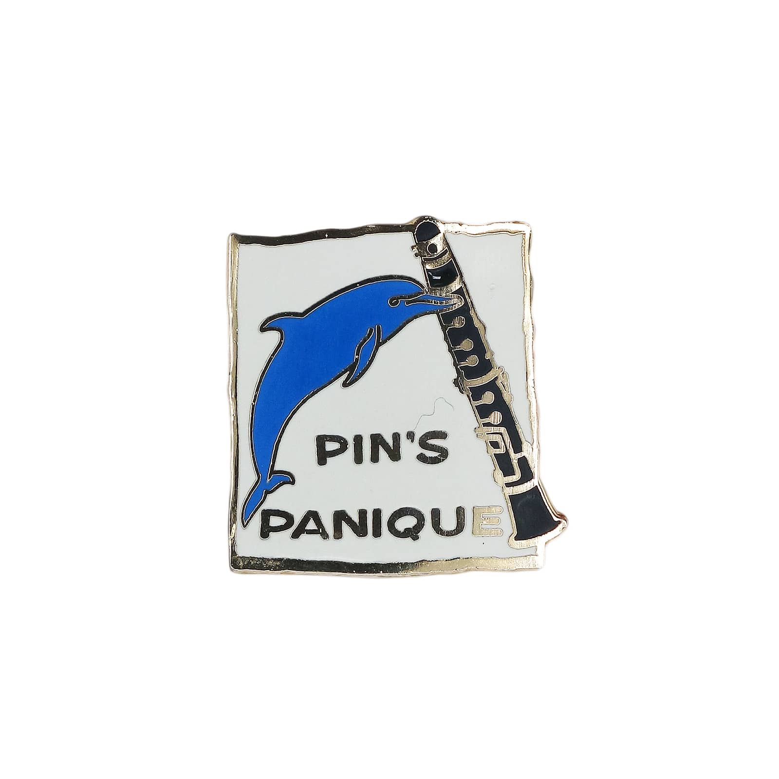 PIN'S PANIQUE イルカとクラリネット ピンズ
