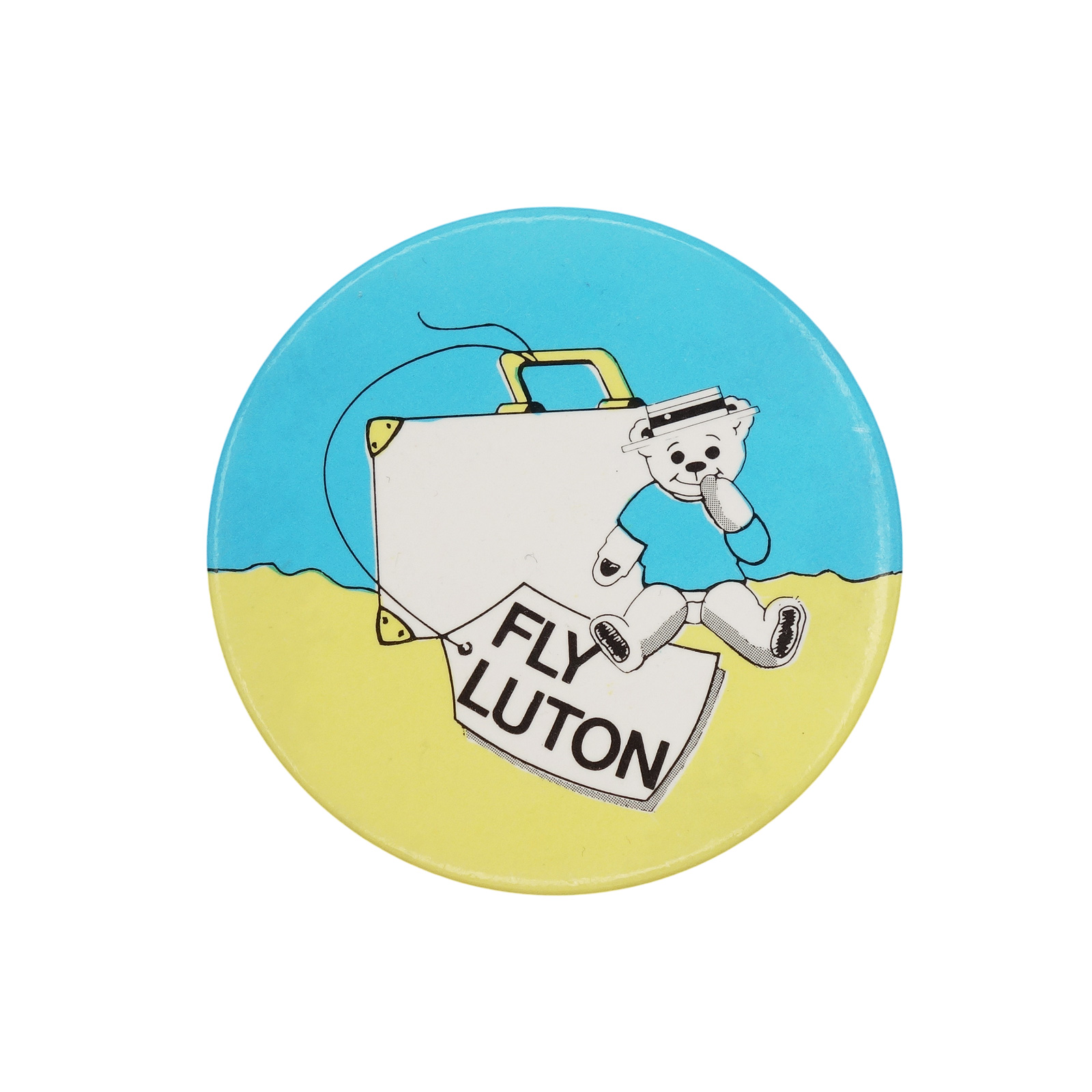 FLY LUTON ロンドン・ルートン空港 缶バッジ バッチ