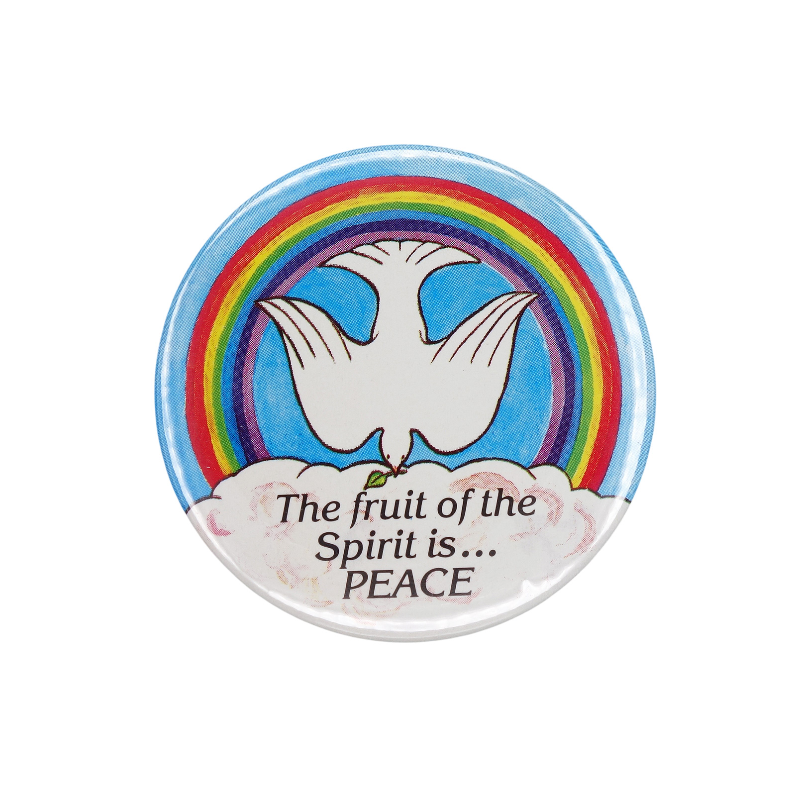The fruit of the Spirit is... PEACE 平和の白い鳩 缶バッジ