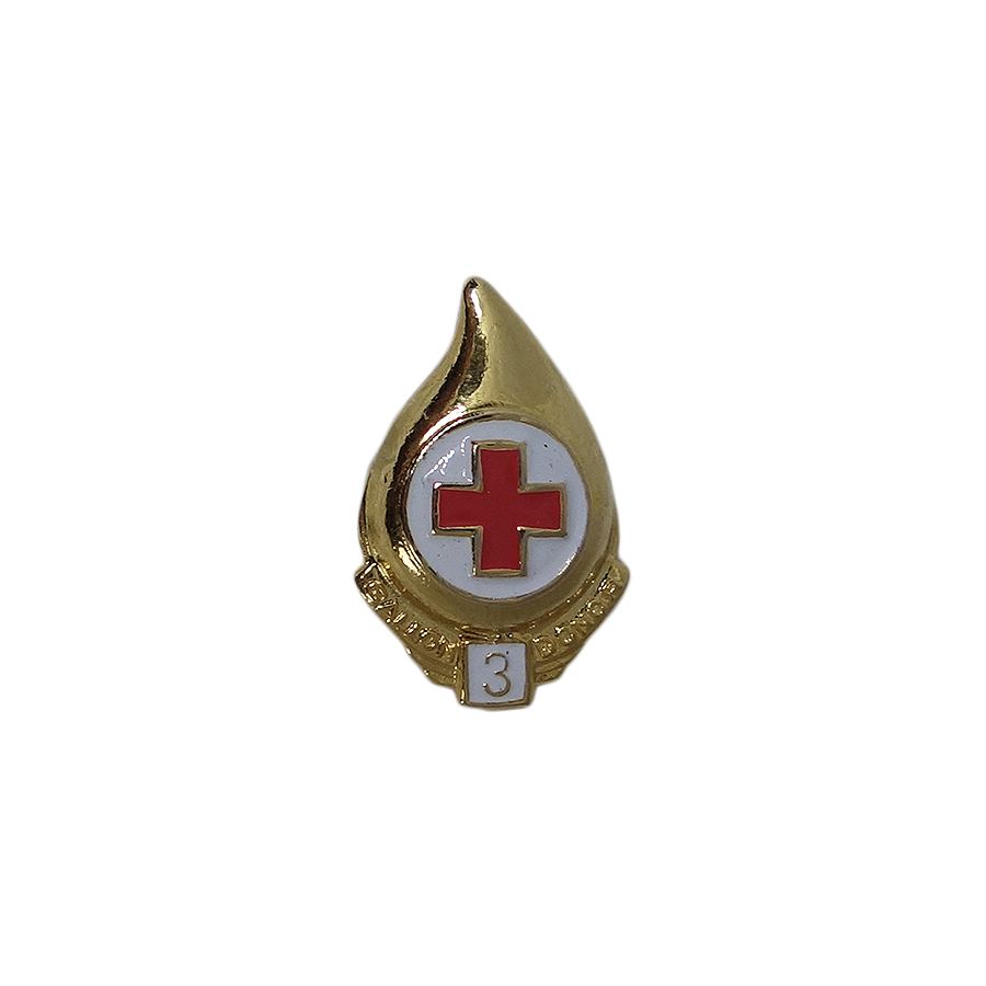 アメリカ 赤十字 ピンズ RED CROSS レッドクロス 献血 留め具付き
