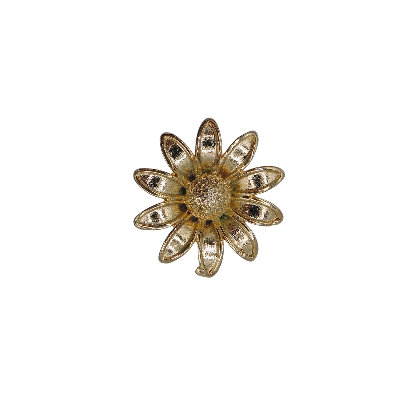 花 ピンズ 金色