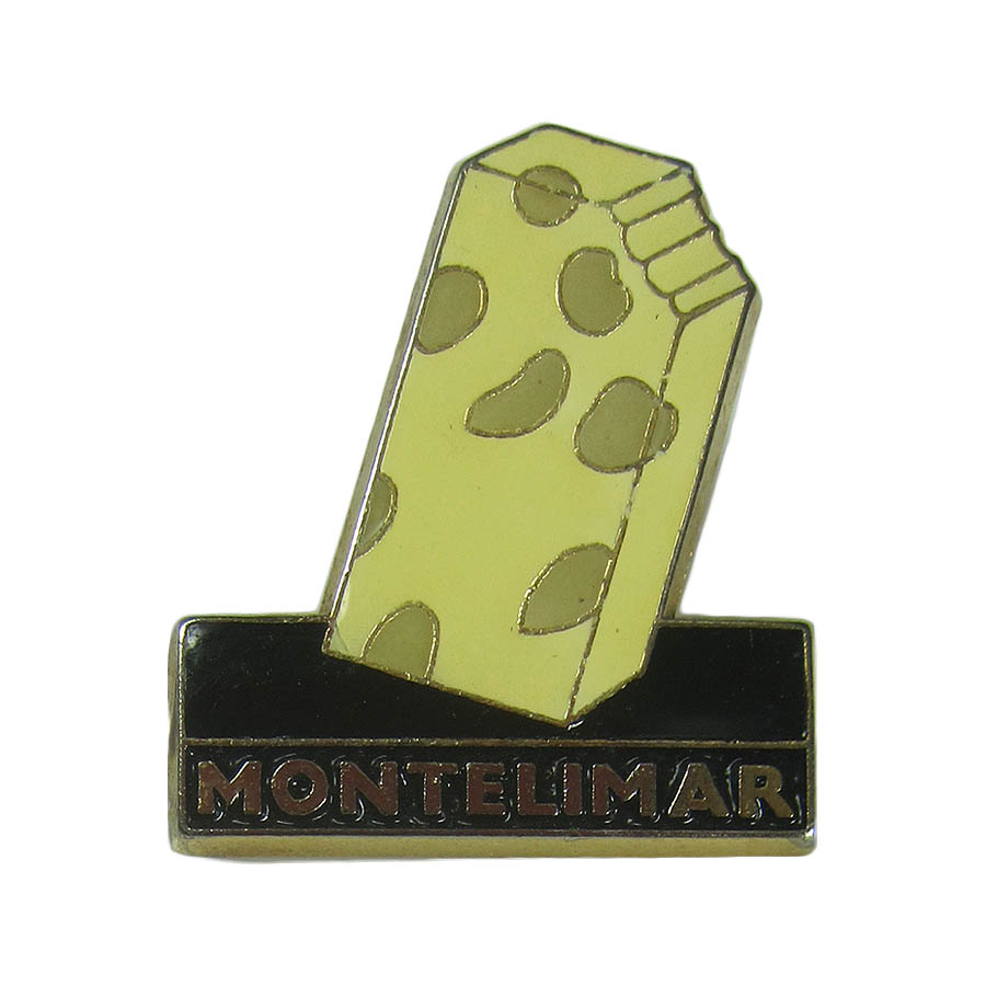 ピンズ MONTELIMAR ヌガー フランス 留め具付き レトロ ピンバッジ