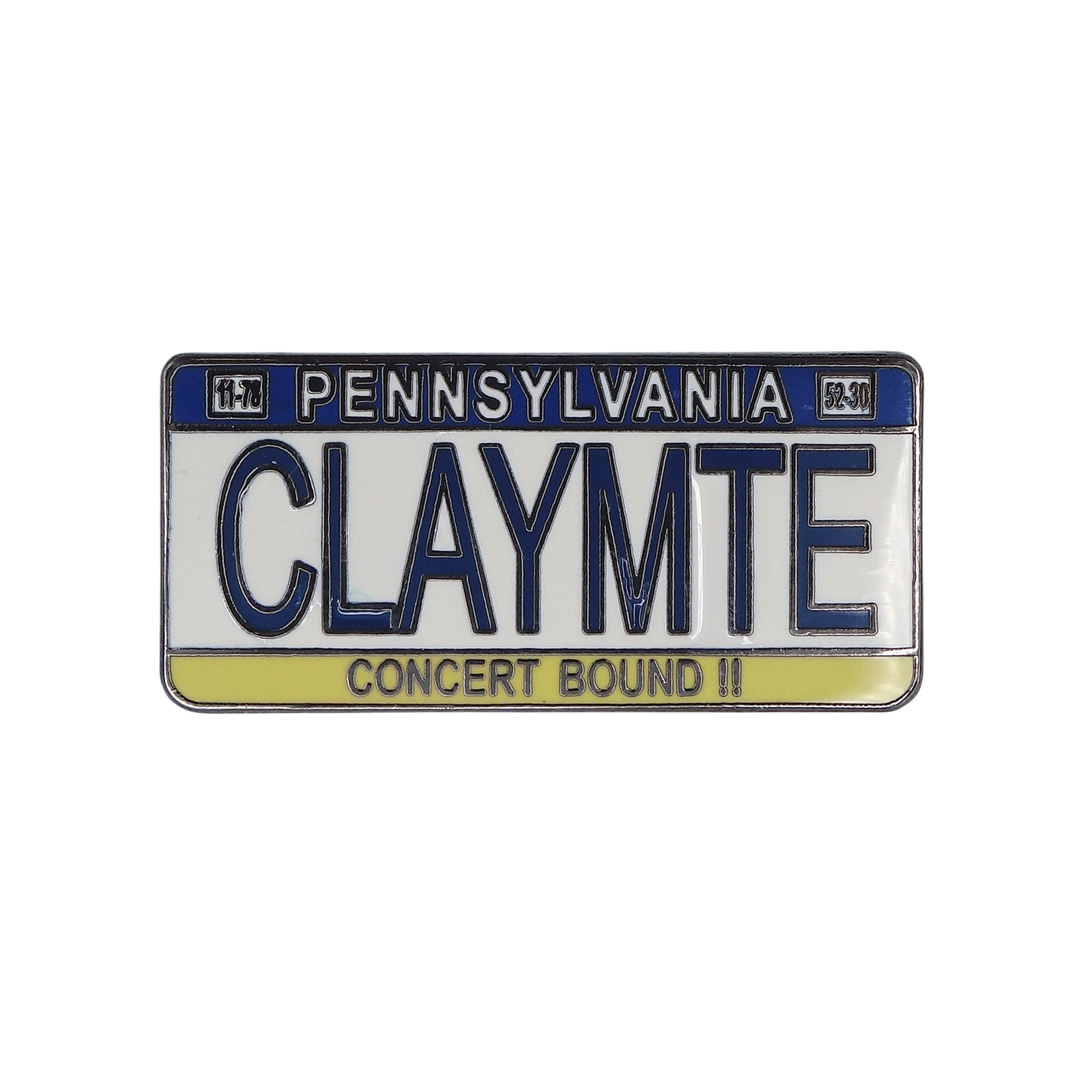 Clay Aiken クレイ・エイケン ライセンスプレート型 ピンズ CLAYMTE ポップシンガー