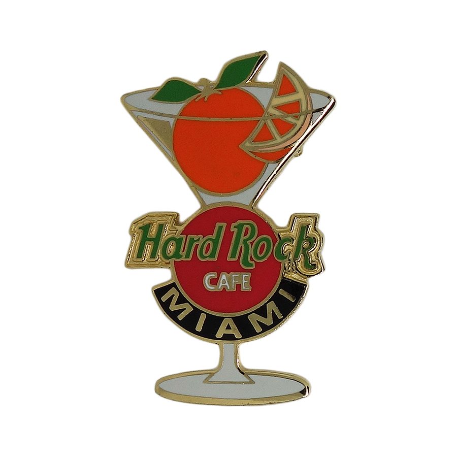 Hard Rock CAFE カクテル ブローチ ハードロックカフェ MIAMI オレンジ