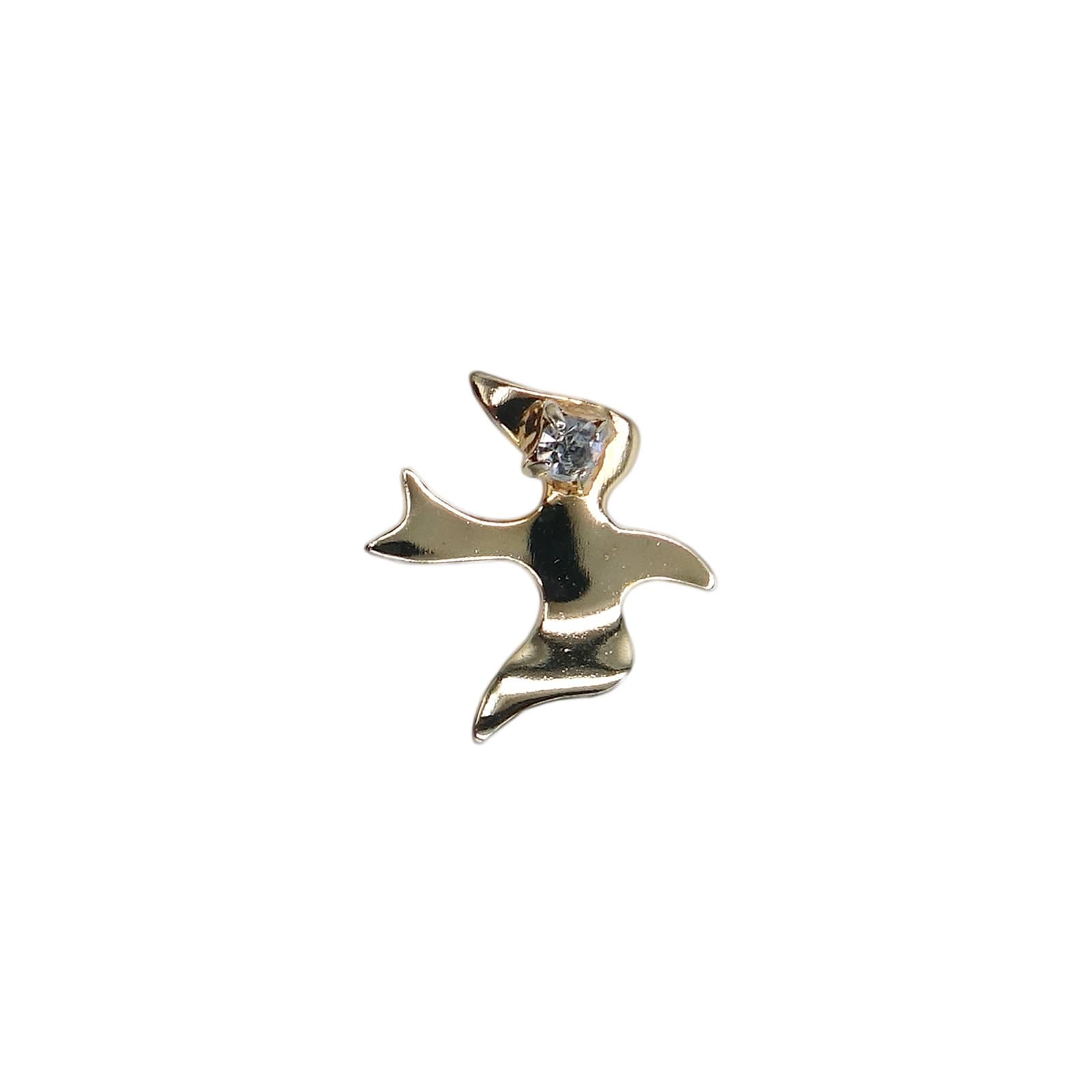 平和の鳩 鳥 ピンズ 金色