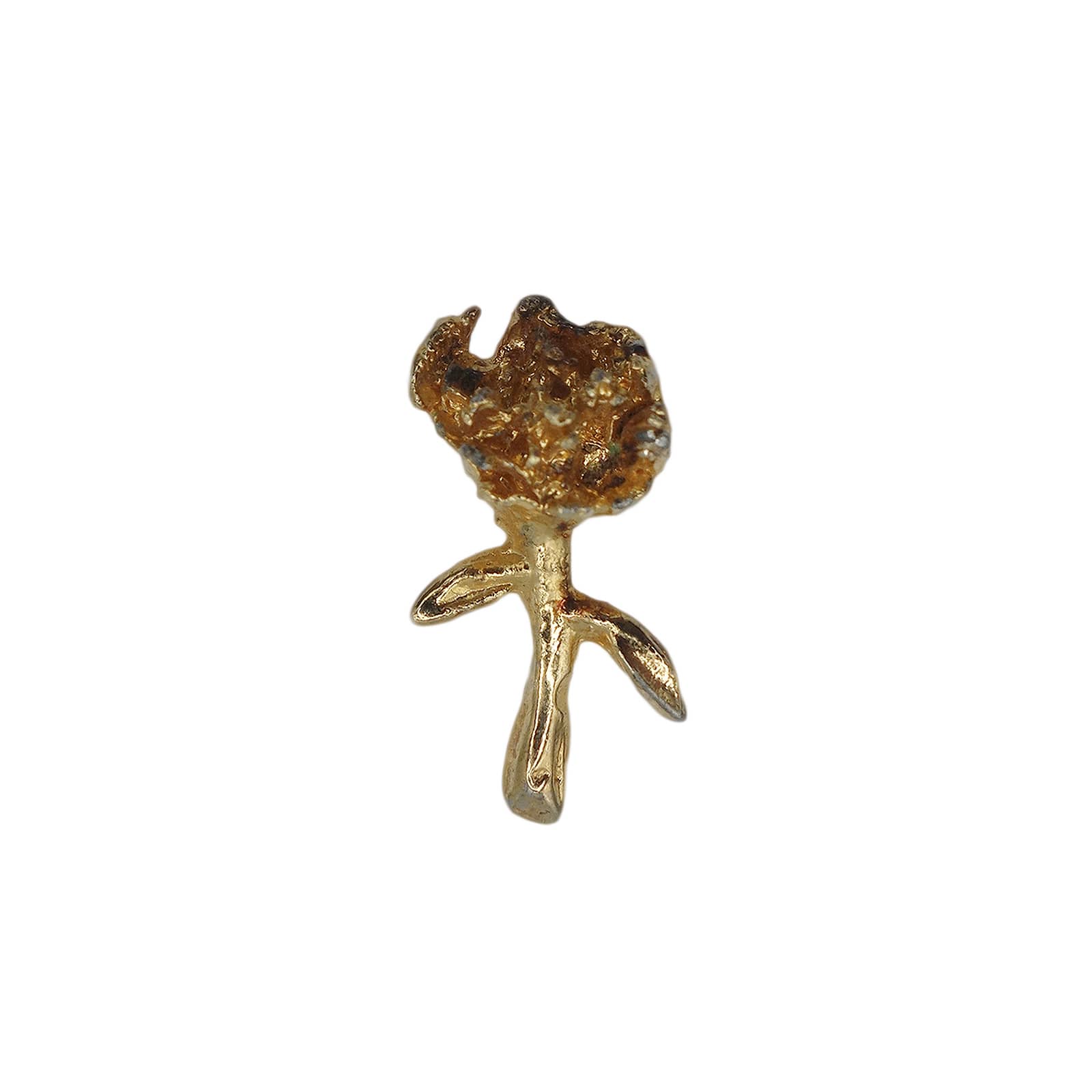 花 ピンズ 金色