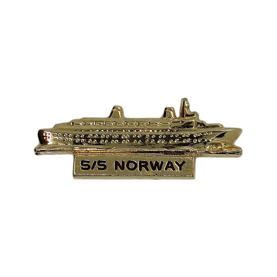 SS NORWAY クルーズ客船 ピンズ 金色 ノルウェー 船 留め具付き