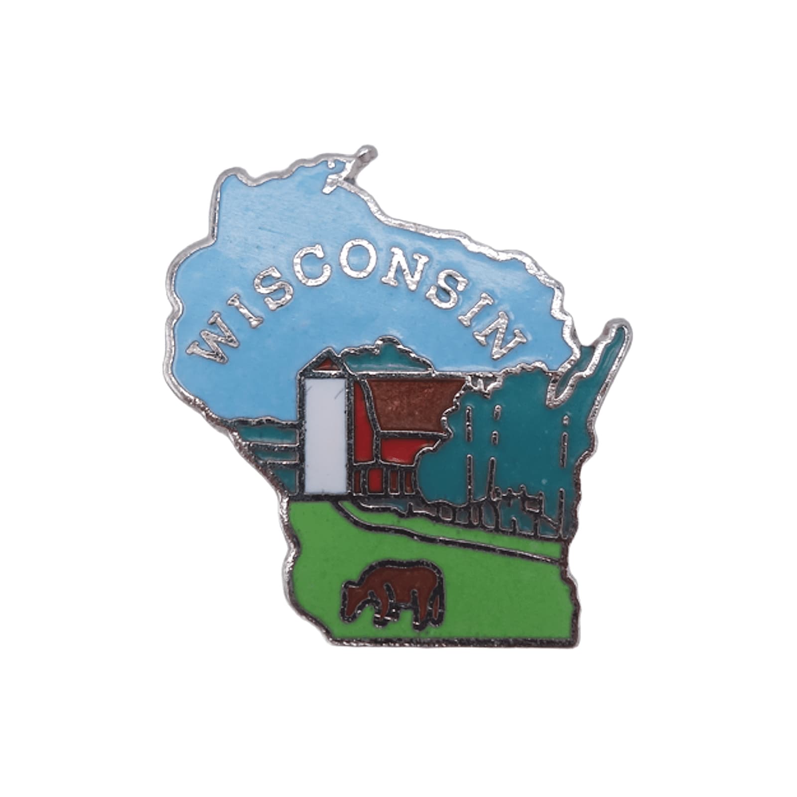 WISCONSIN ピンズ ウィスコンシン州 地図型 MAFCO