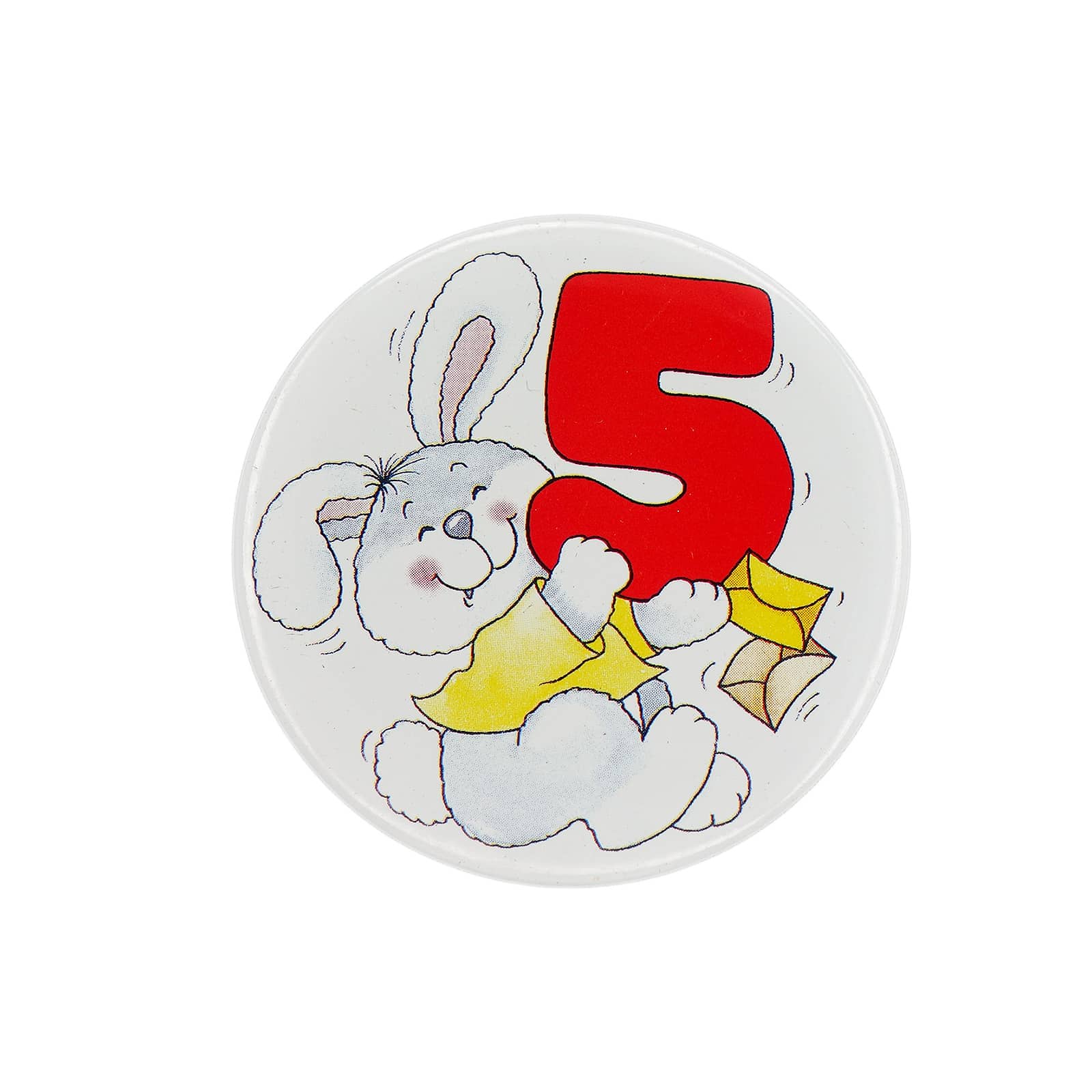5歳 誕生日 缶バッジ バッチ ウサギ