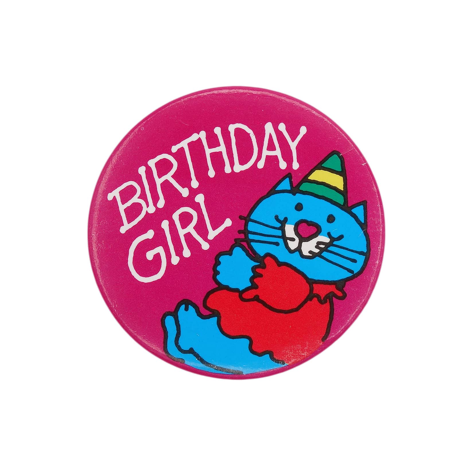 BIRTHDAY GIRL 缶バッジ バッチ 誕生日 猫