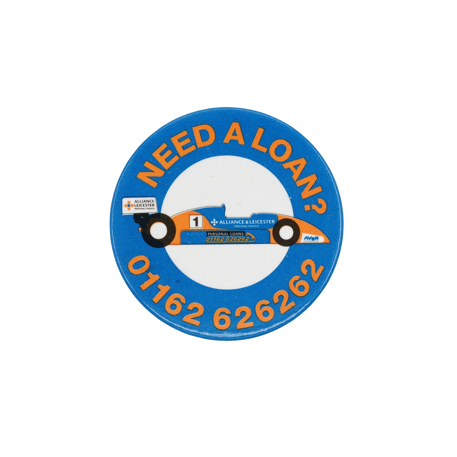 金融機関 Alliance & Leicester 缶バッジ バッチ NEED A LOAN?
