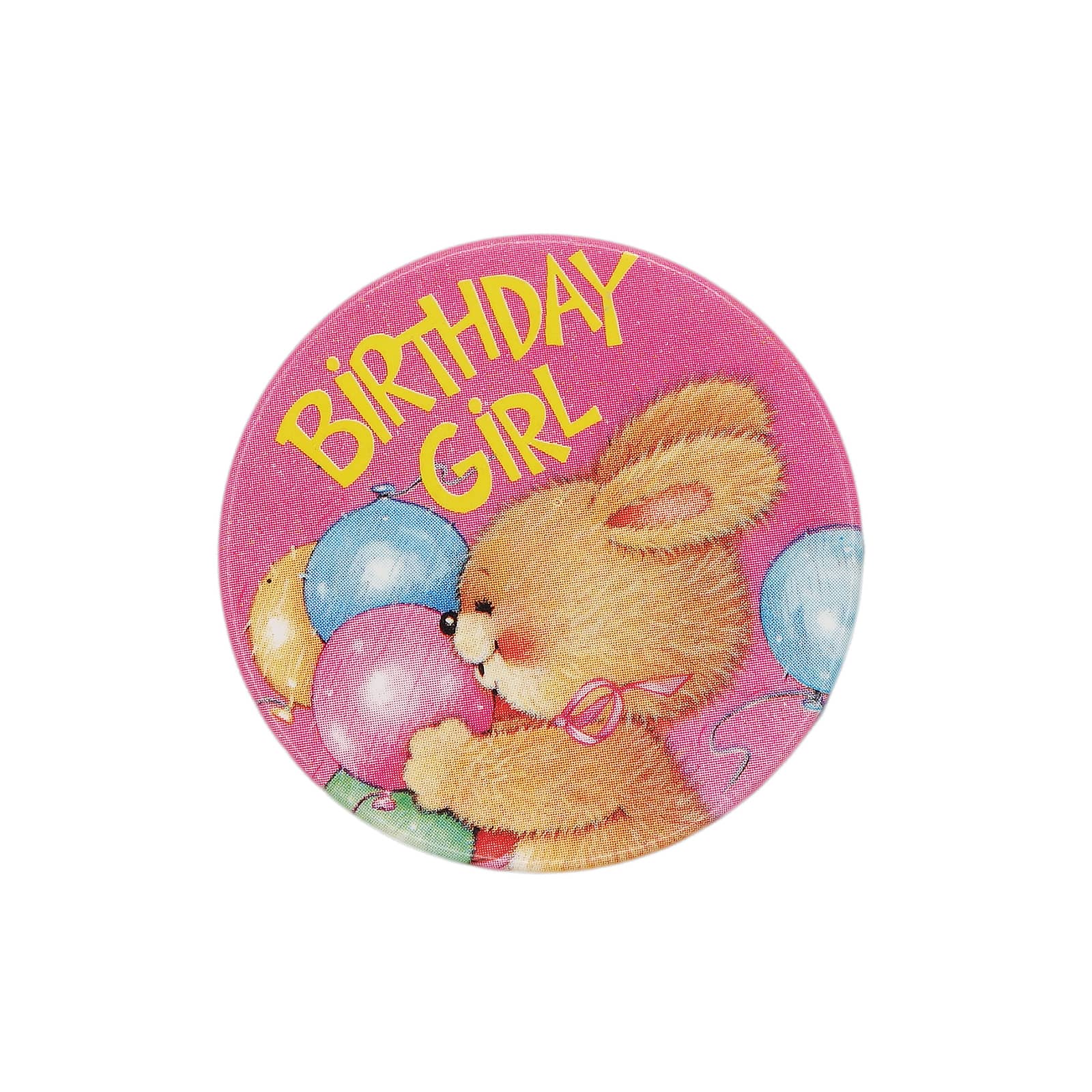 BIRTHDAY GIRL 缶バッジ バッチ 誕生日 ウサギ