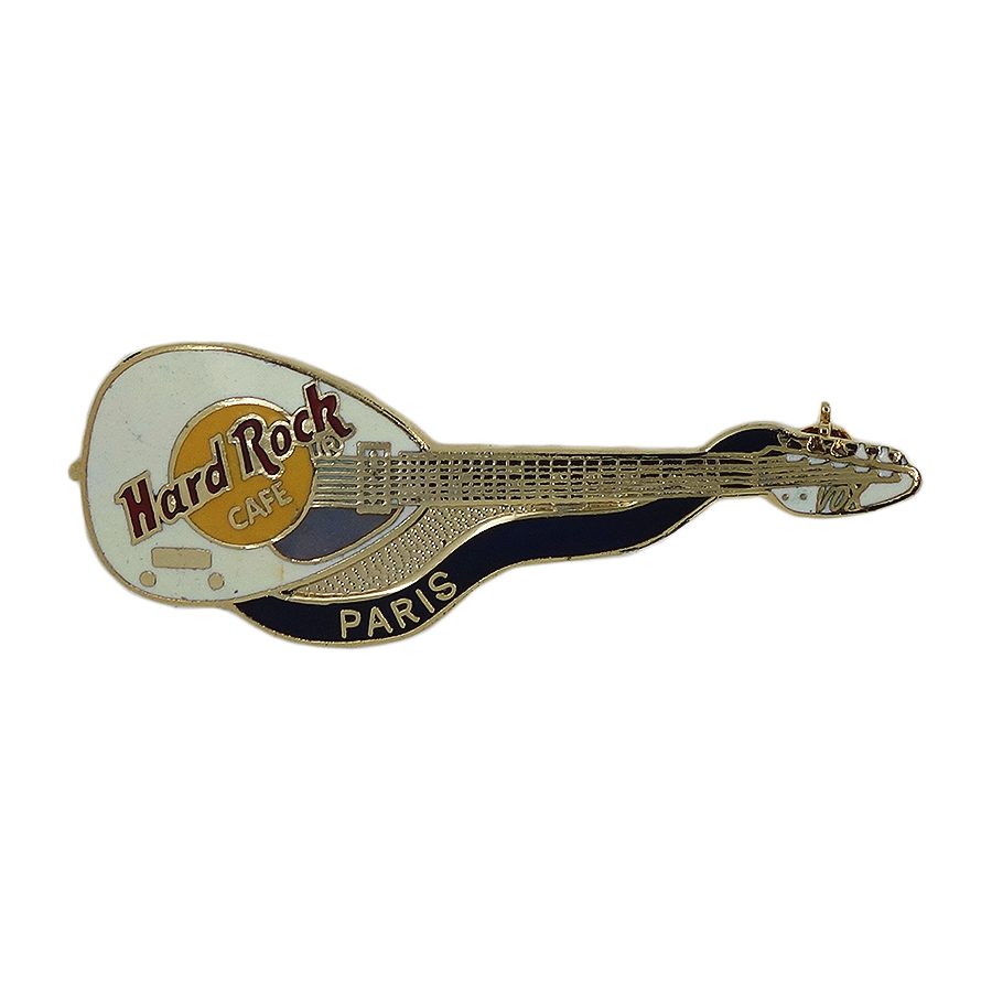 Hard Rock CAFE ギター ブローチ ハードロックカフェ PARIS レトロ ピンバッジ