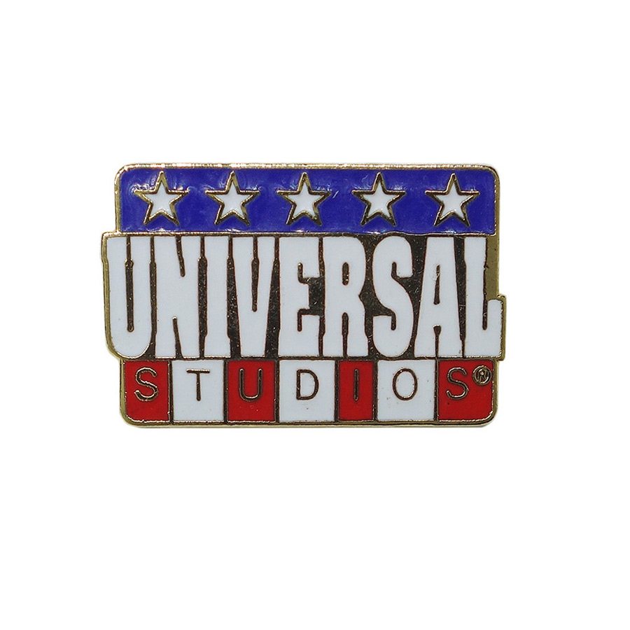 ピンズ UNIVERSAL STUDIOS 星条旗カラー 留め具付き