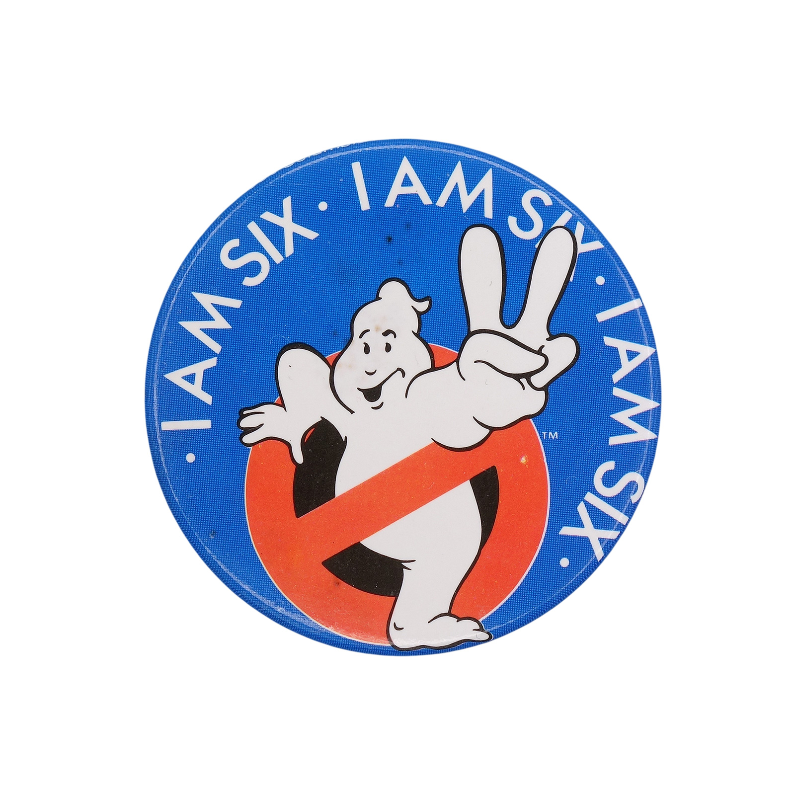 ゴーストバスターズ I AM SIX 缶バッジ バッチ 6歳 誕生日 1989