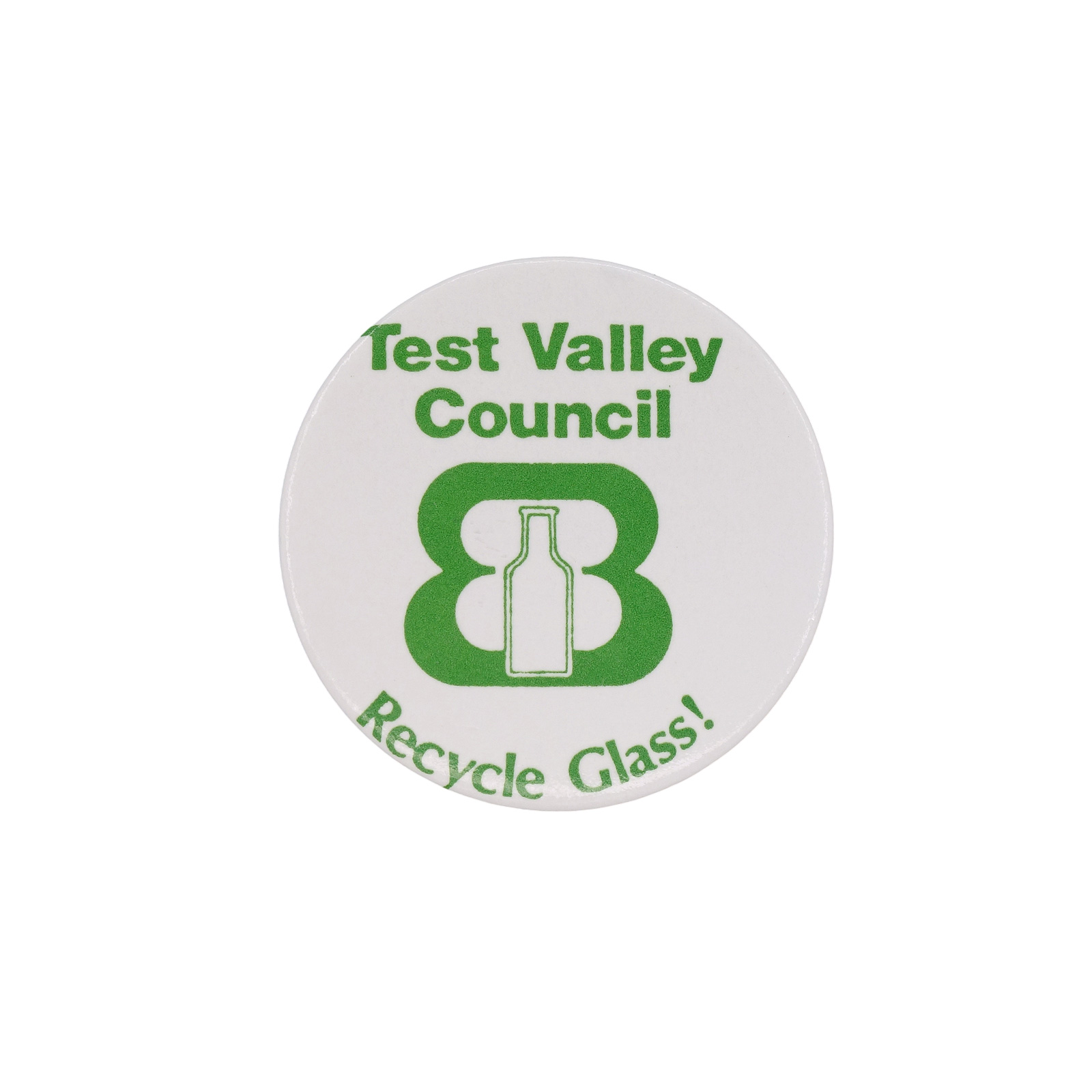 Test Valley Council 缶バッジ バッチ Recycle Glass!