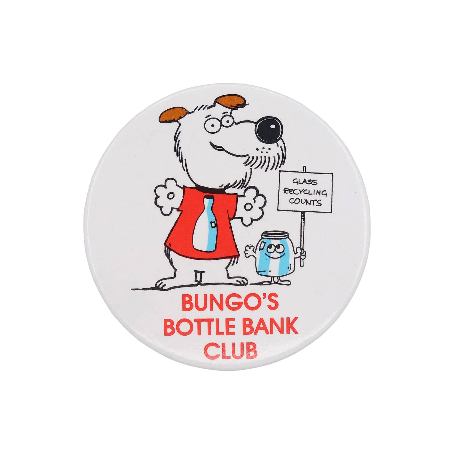 BUNGO'S BOTTLE BANK CLUB ガラス瓶リサイクル促進キャンペーン 缶バッジ