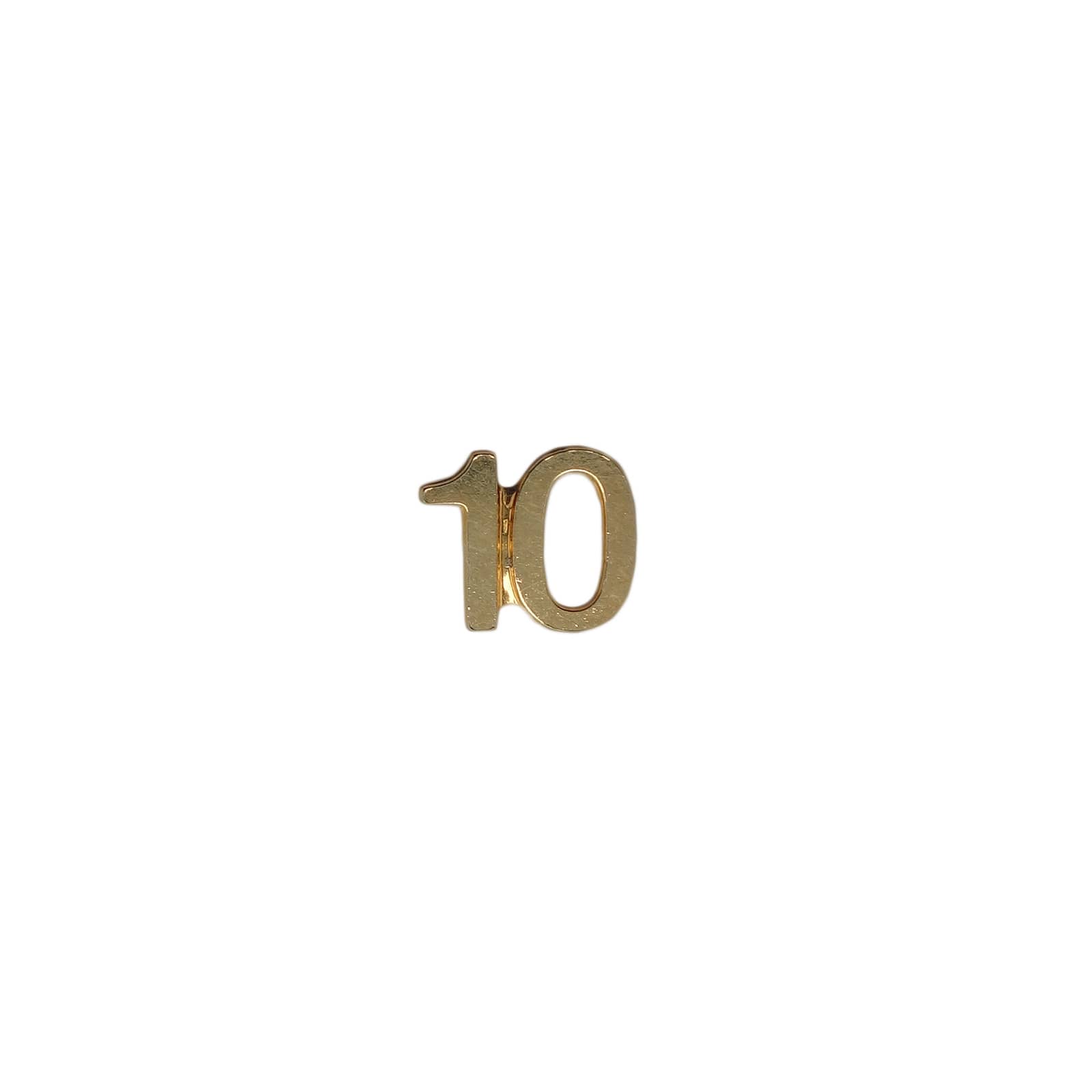 数字 10 ピンズ 金色 小型