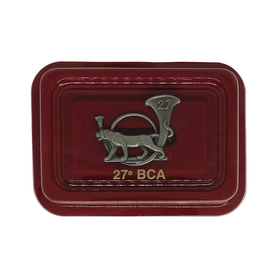 フランス軍 27e BCA インシグニア ミリタリー ブローチ デッドストック 楽器 動物