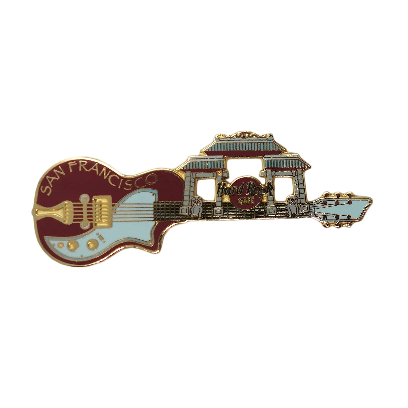 Hard Rock CAFE ドラゴンゲート ギター ピンズ ハードロックカフェ 留め具付き