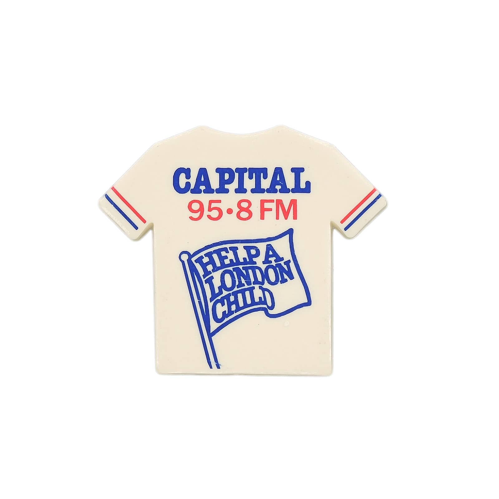 ラジオ局CAPITAL 95.8 FM プラスチック バッジ HELP A LONDON CHILD