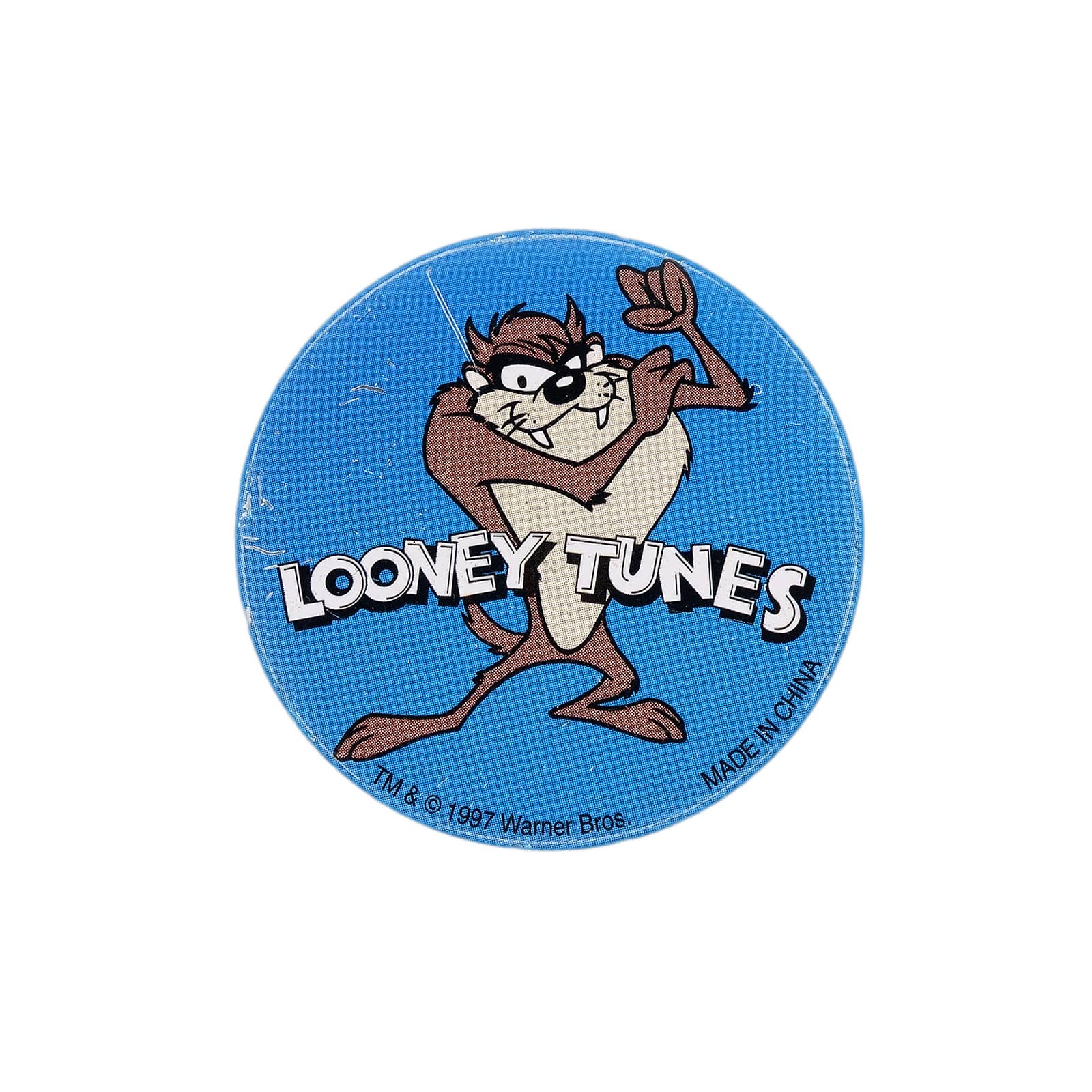 LOONEY TUNES タズマニアン・デビル 缶バッジ バッチ 1997 Warner Bros