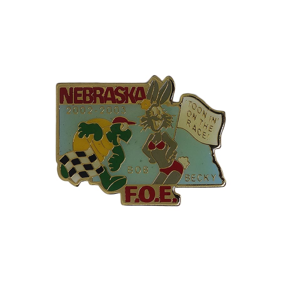 NEBRASKA F.O.E. ピンズ 留め具付き ウサギと亀