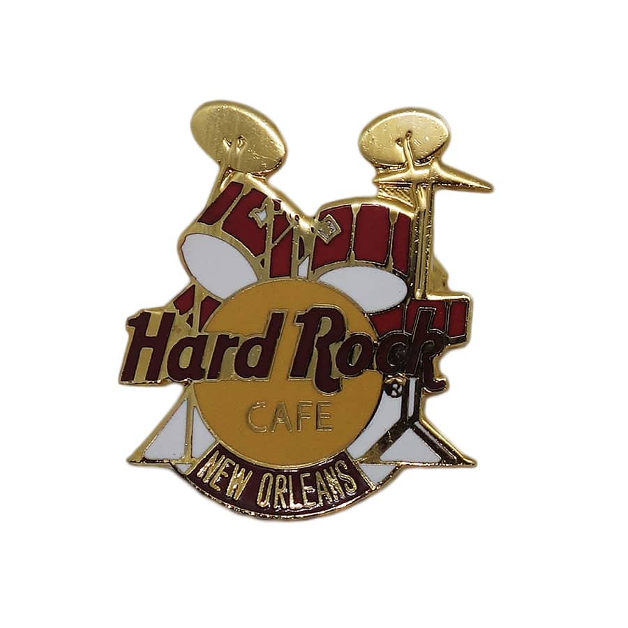 Hard Rock CAFE ドラム 赤 ブローチ ハードロックカフェ NEW ORLEANSの