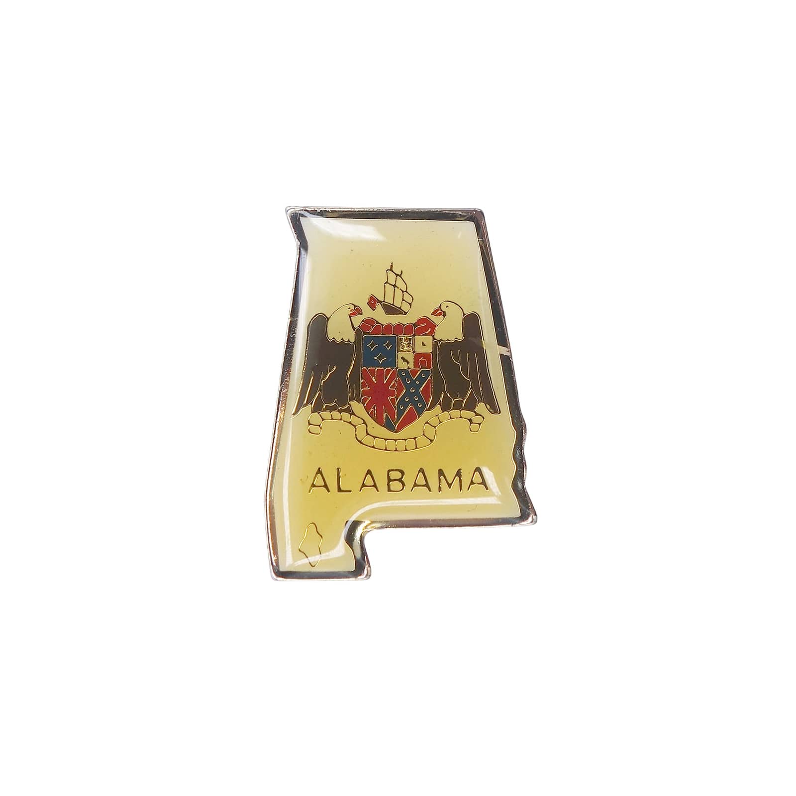 ALABAMA アラバマ州 地図型 ピンズ 紋章