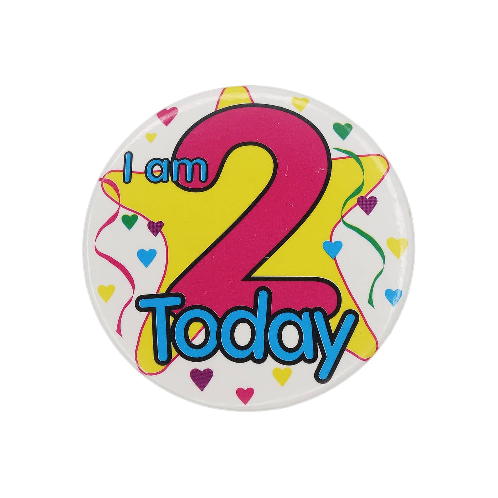 I am 2 Today 缶バッジ バッチ 2歳 誕生日