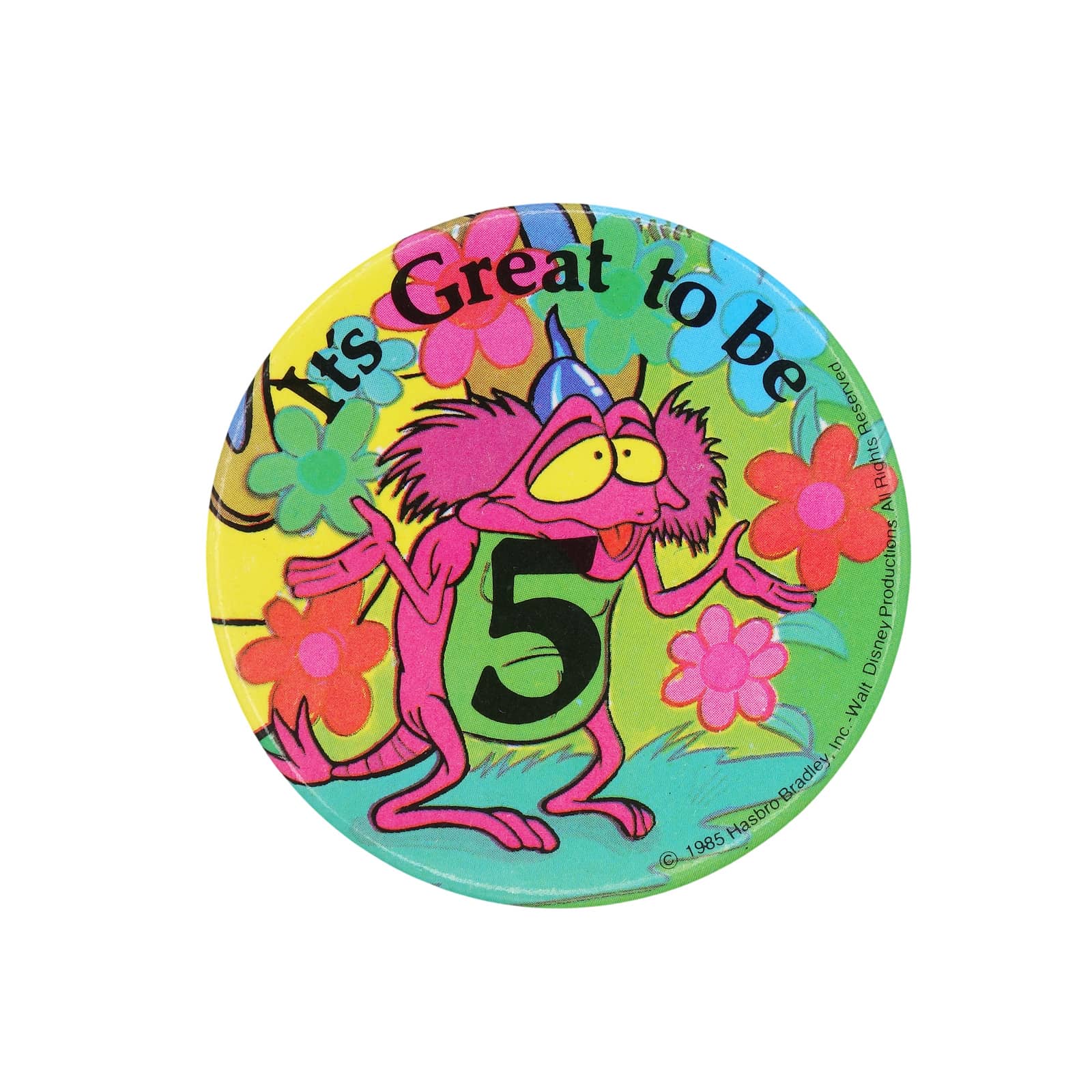 It's Great to be 5 ワズルス フリザード 缶バッジ バッチ 5歳 誕生日 1985