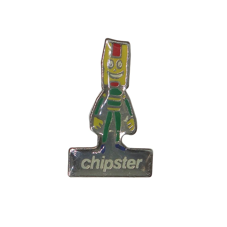 ピンズ chipster ポテトチップス キャラクター チップスター 留め具付き レトロ