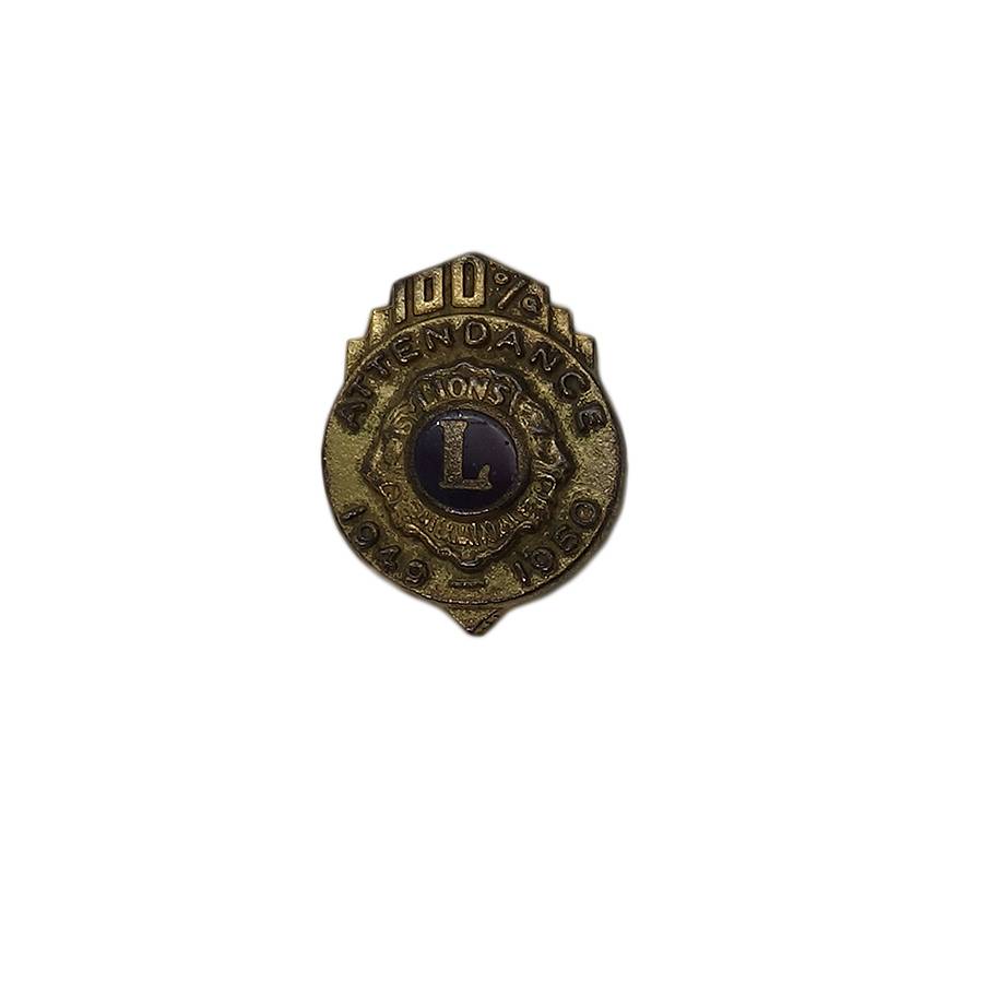Lions Club ライオンズクラブ 1949-1950 スクリューネジ ピンバッジ アンティーク