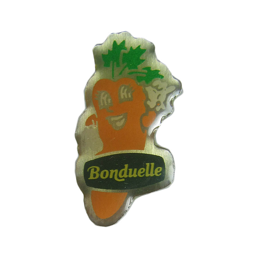 ピンズ Bonduelle ニンジン 野菜 フランス 留め具付き レトロ ピンバッジ