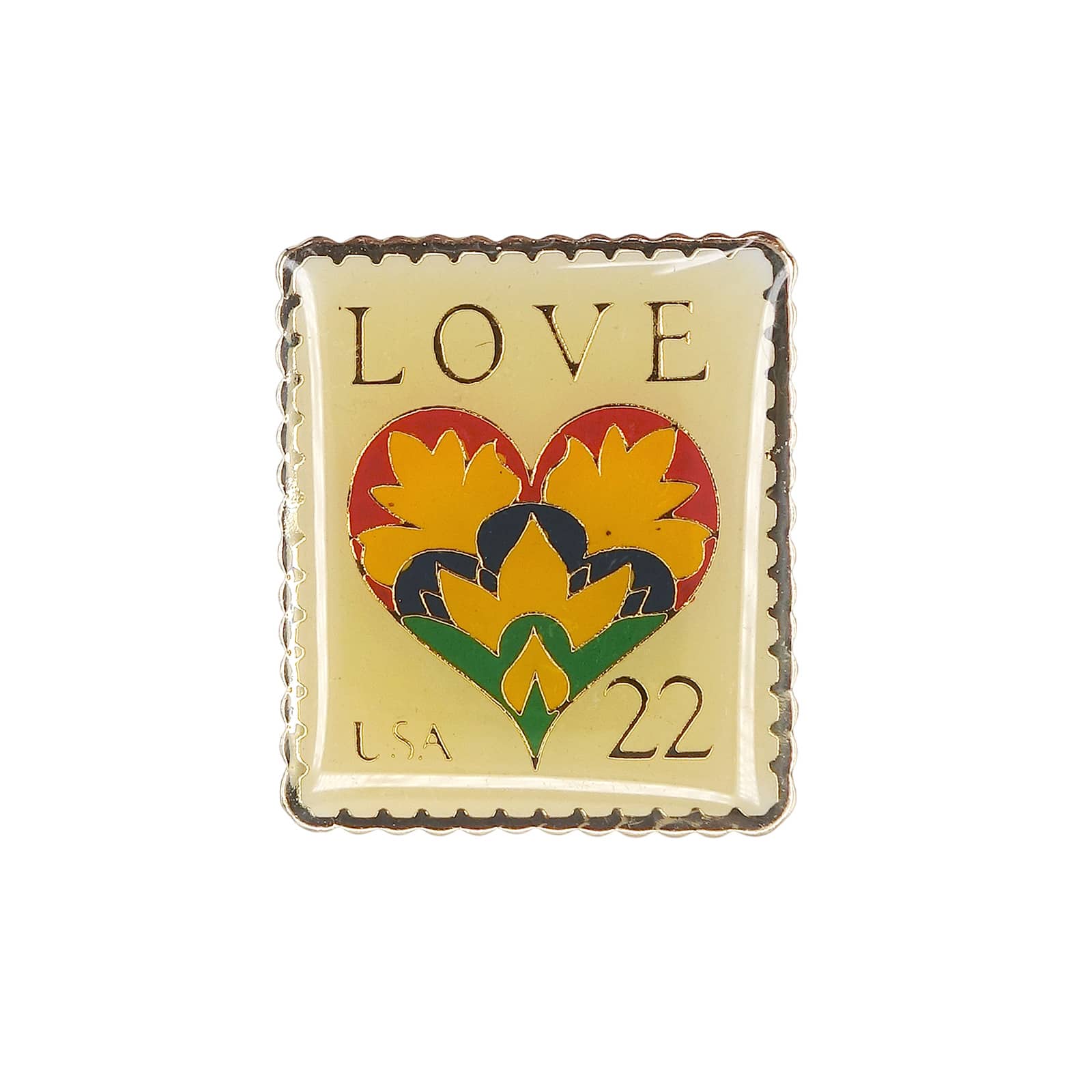 LOVE USA 22 切手型 ピンズ ハート