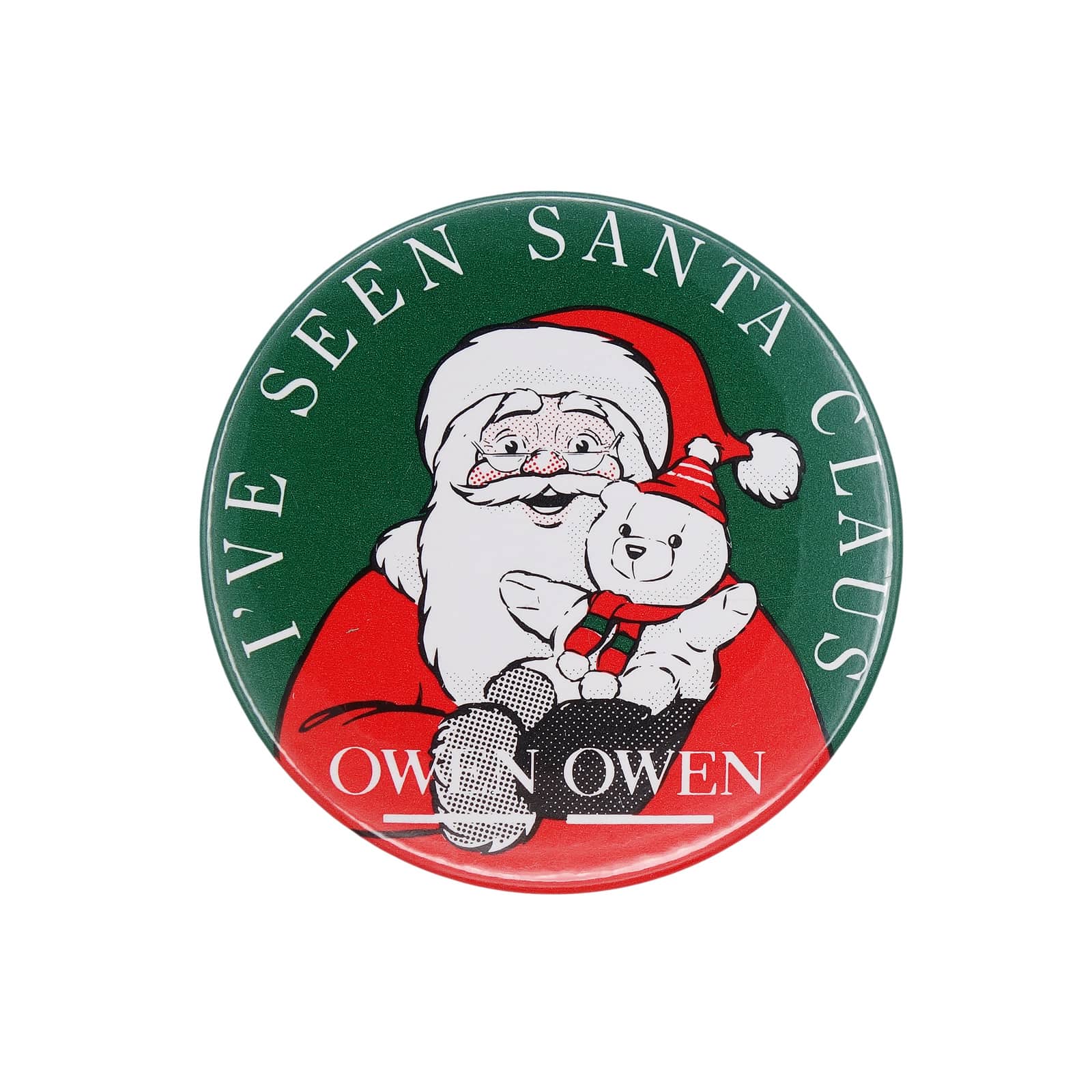 I'VE SEEN SANTA CLAUS サンタ 缶バッジ バッチ 百貨店 Owen Owen
