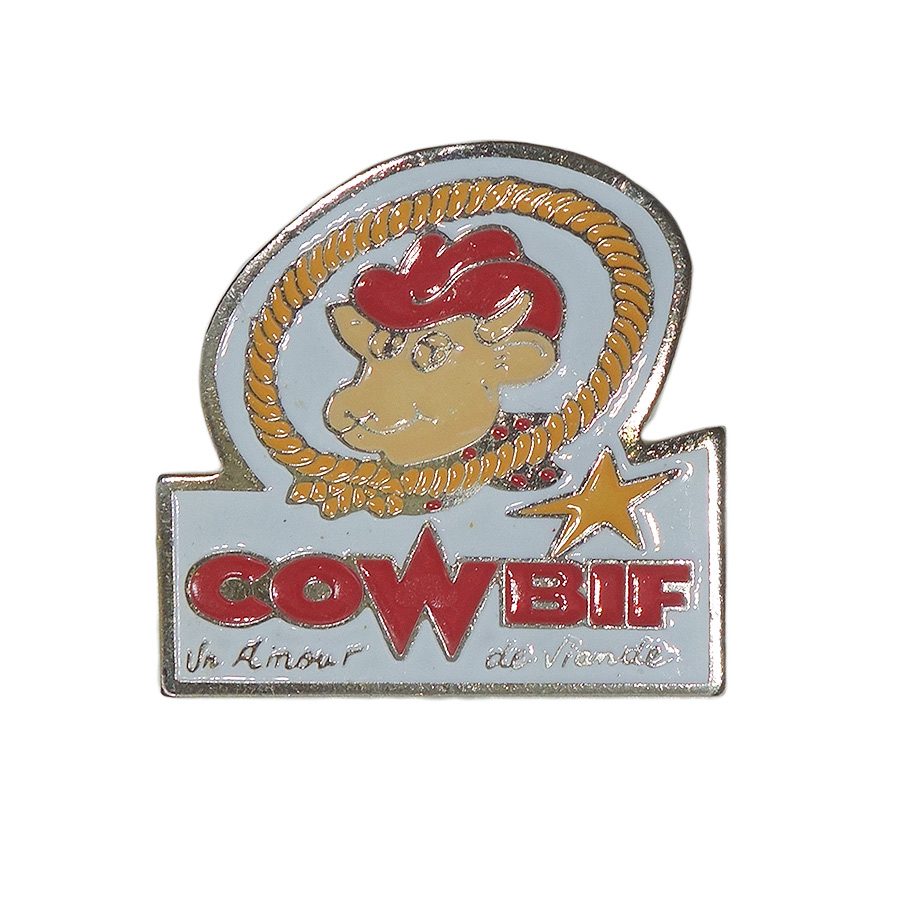 COWBIF ピンズ ウエスタン 牛 留め具付き レトロ