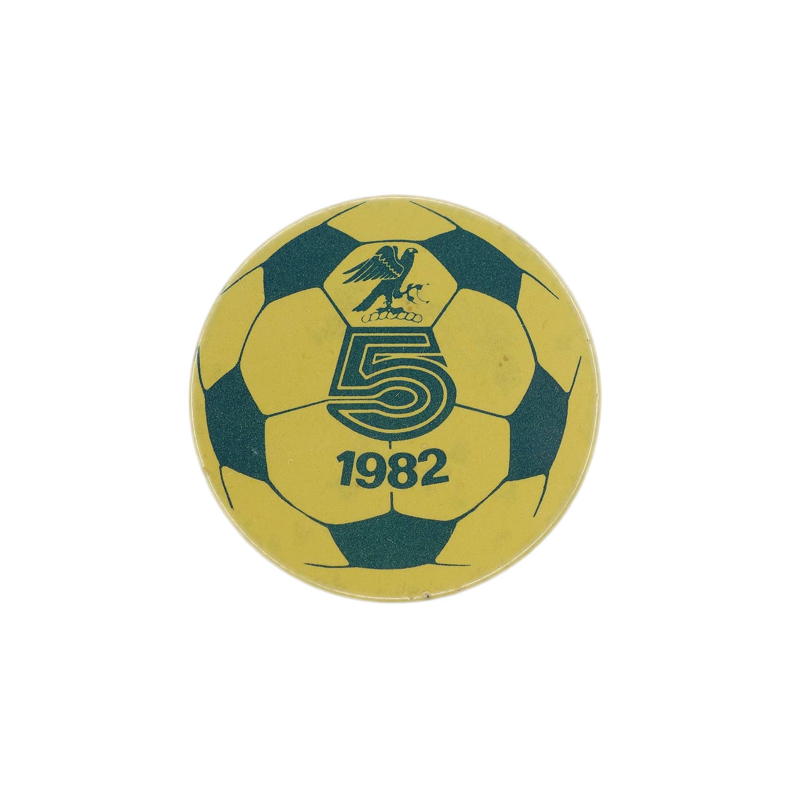 サッカーボール 缶バッジ バッチ 1982 ビンテージ