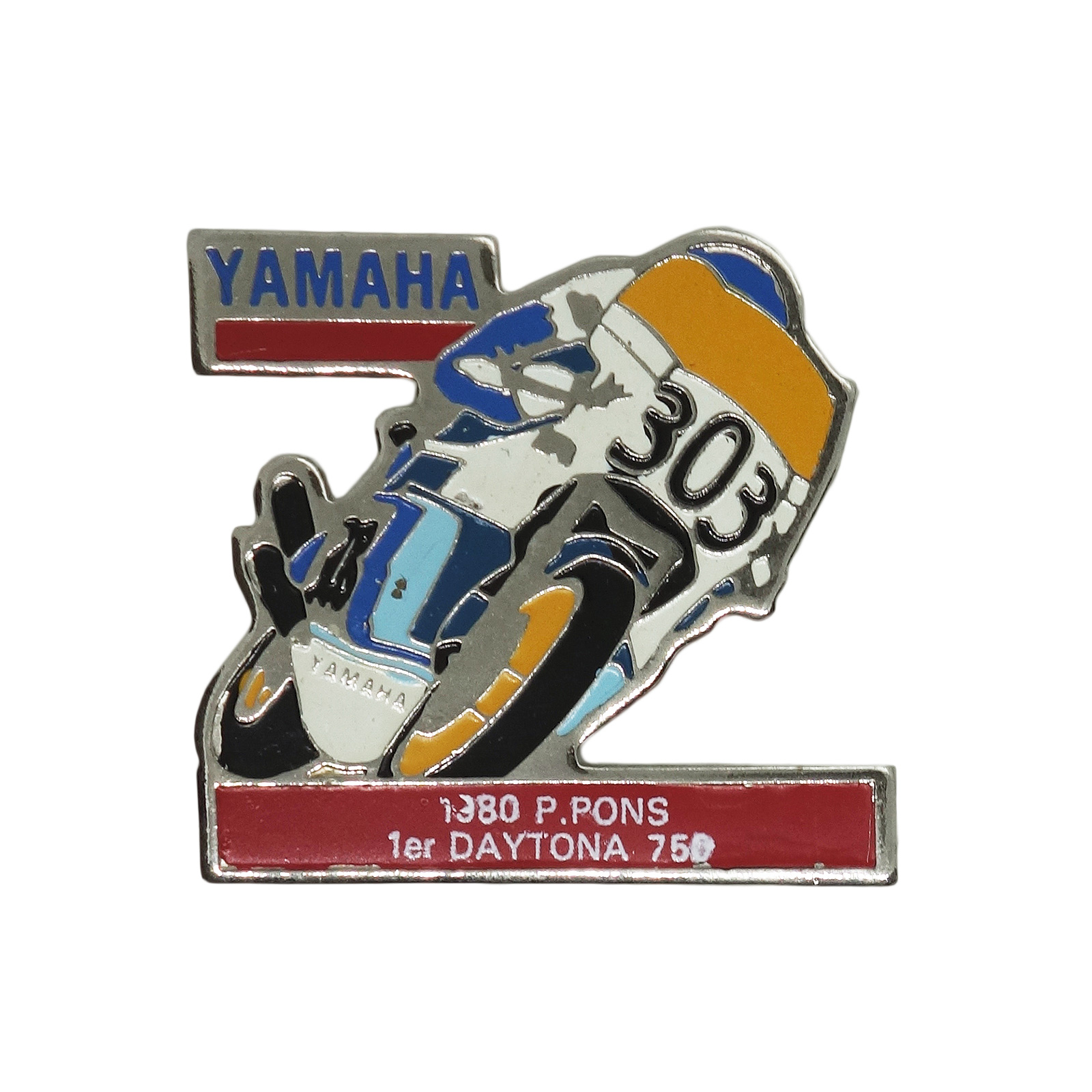 YAMAHA 1980 P.PONS ピンズ オートバイ ロードレース ライダー 留め具付き