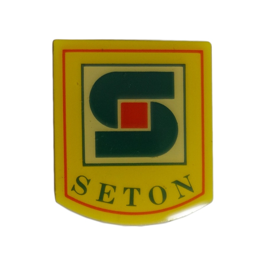 ピンズ SETON 企業ロゴ ピンバッジ 留め具付き レトロ