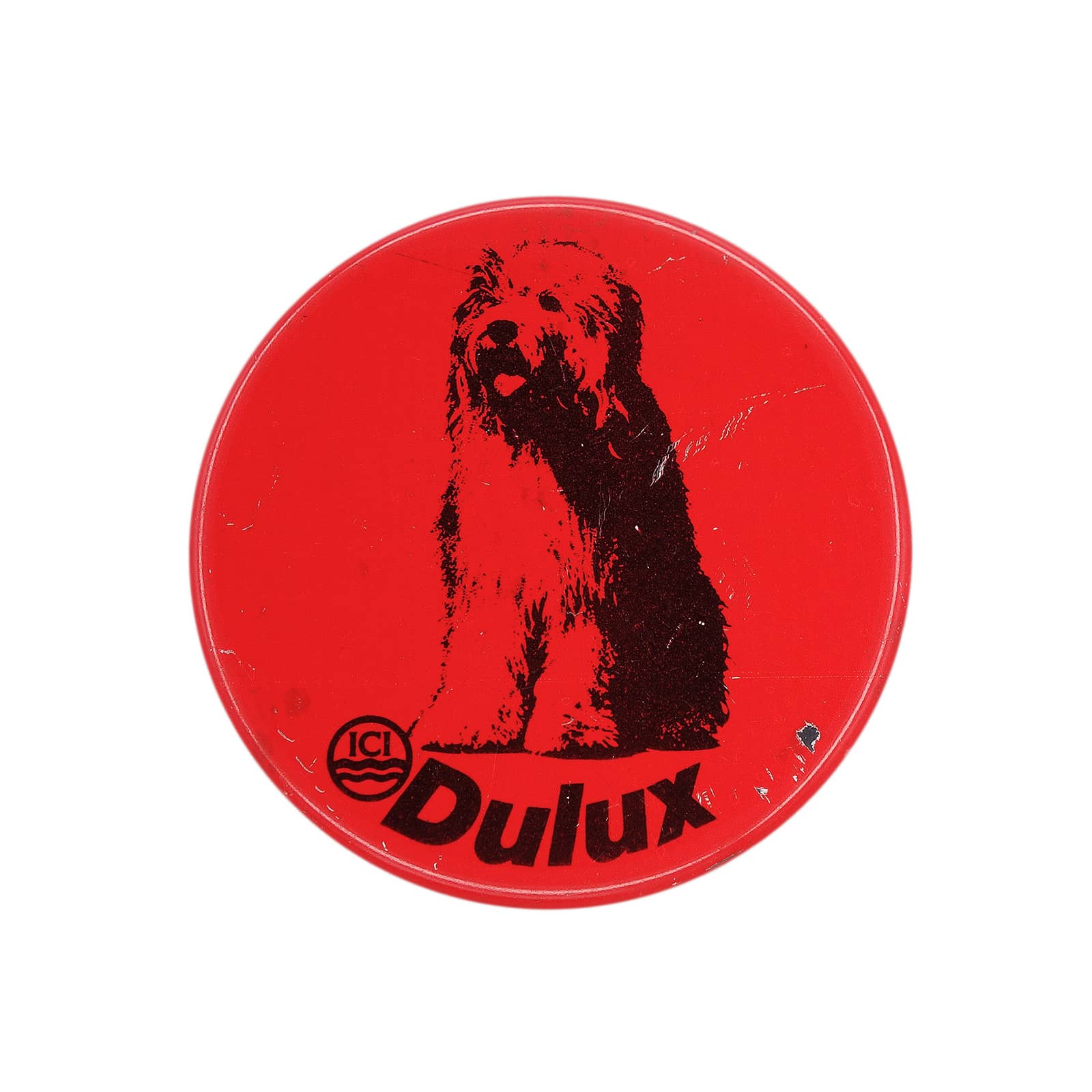 Dulux デュラックス 缶バッジ オールドイングリッシュシープドッグ 犬 レトロ ビンテージ