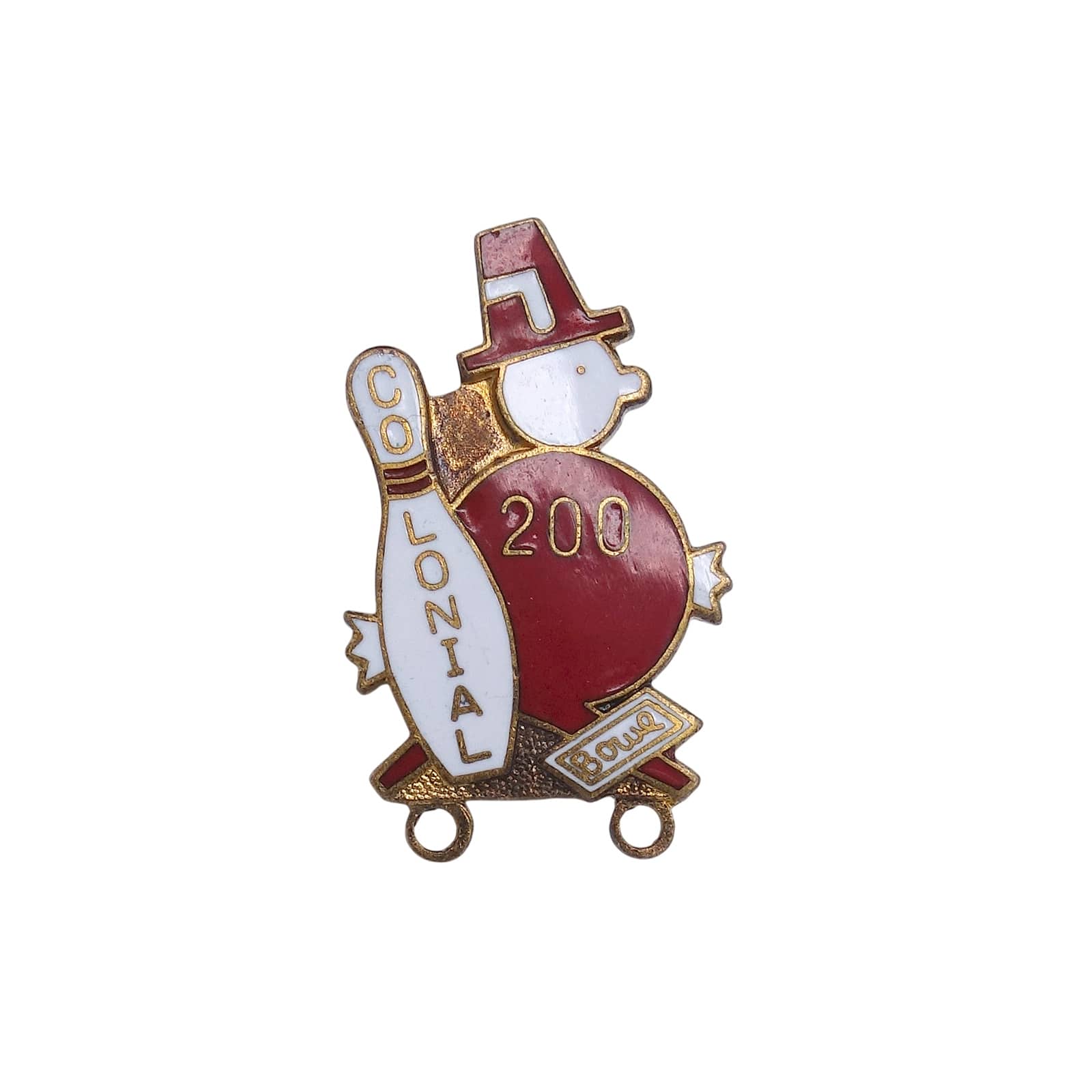 COLONIAL Bowl 200 ボウリング ピンバッジ ブローチ