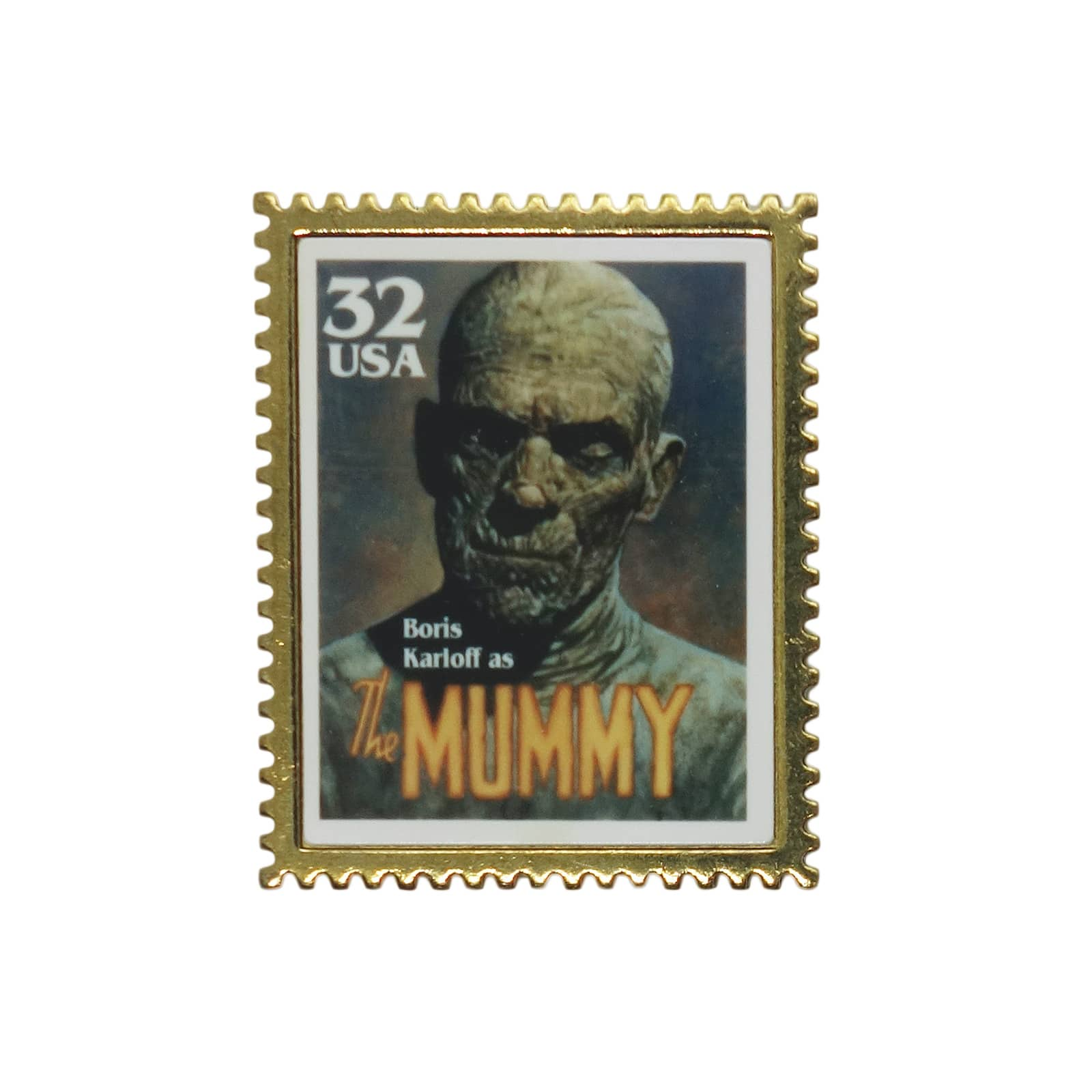 The MUMMY マミー USA 32c 切手型 ピンズ 留め具付き