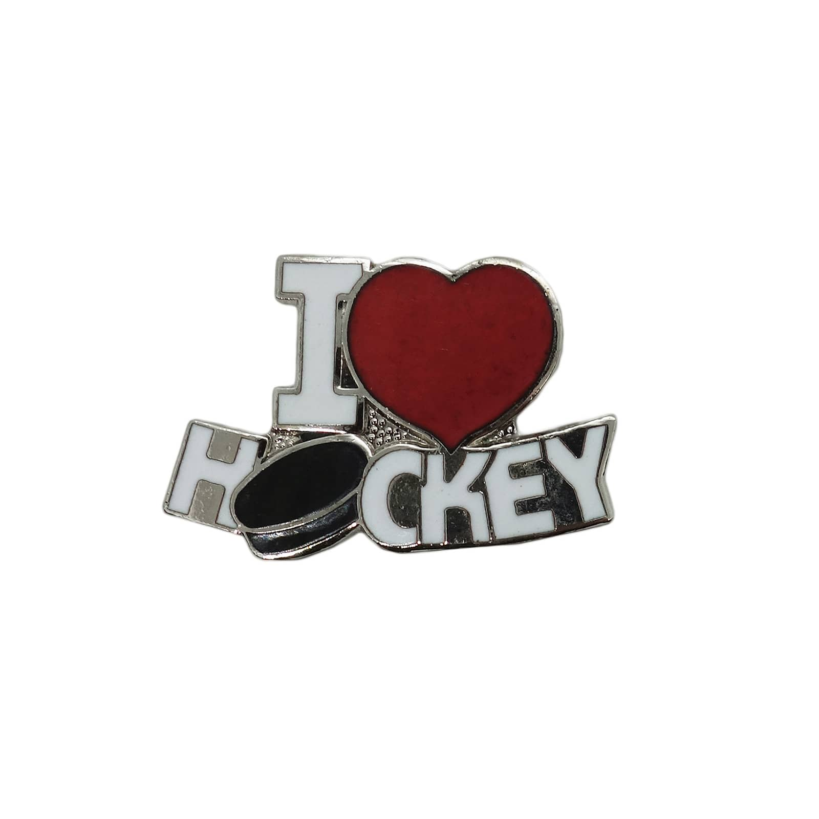 I LOVE HOCKEY ピンズ ホッケー 留め具付き