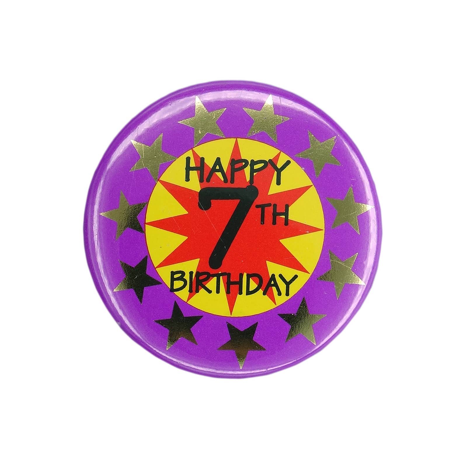 HAPPY 7TH BIRTHDAY 缶バッジ バッチ 7歳 誕生日