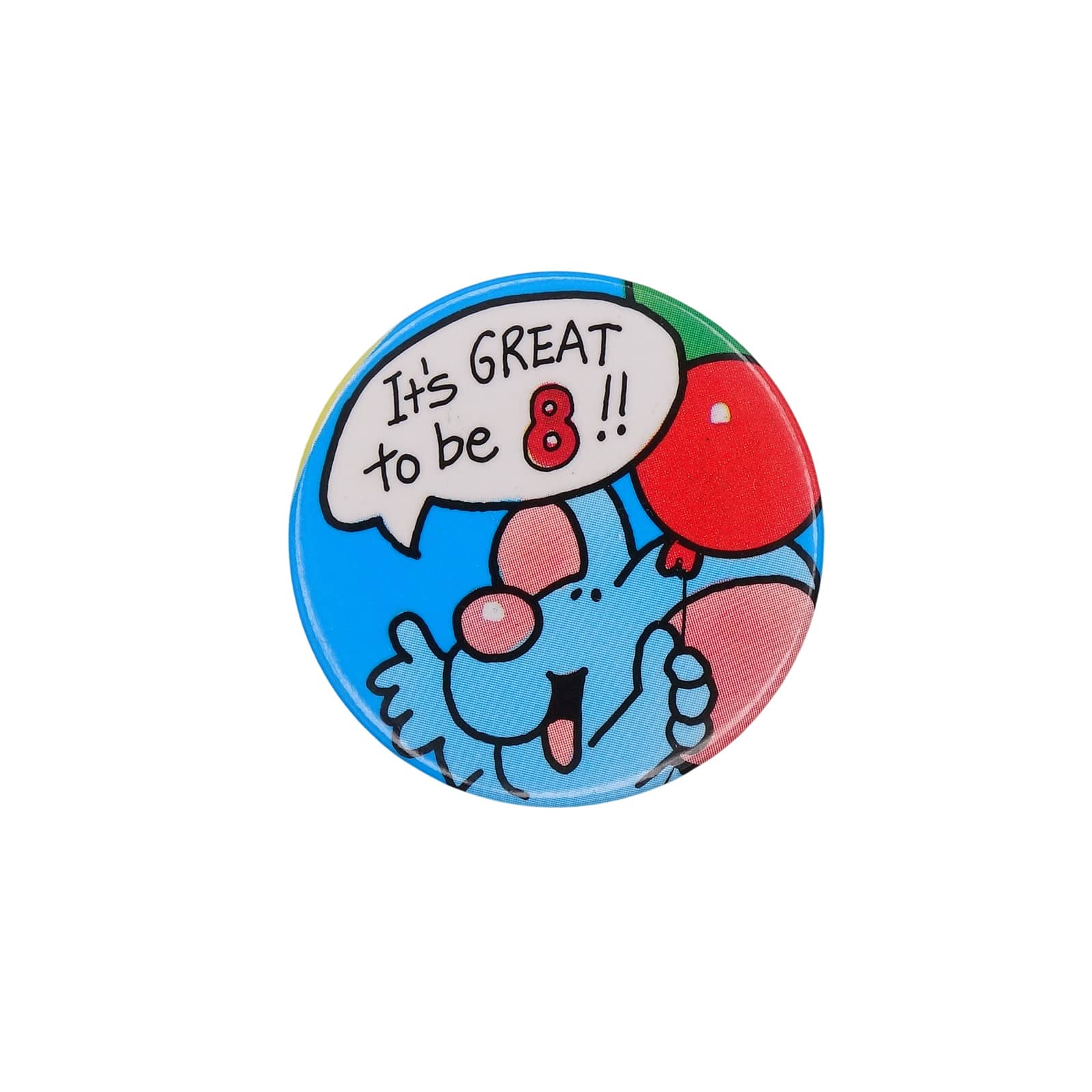 It's GREAT to be 8!! 缶バッジ バッチ 8歳 誕生日