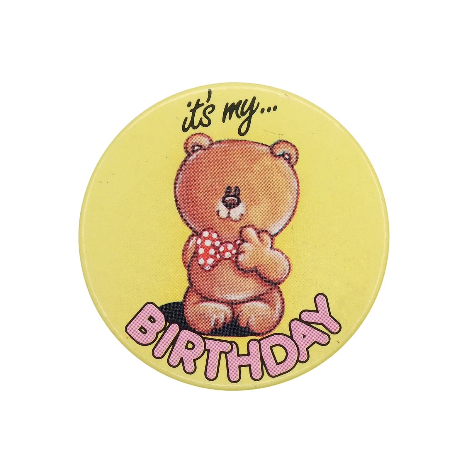 It's my BIRTHDAY 缶バッジ バッチ 誕生日 くまのキャラクター